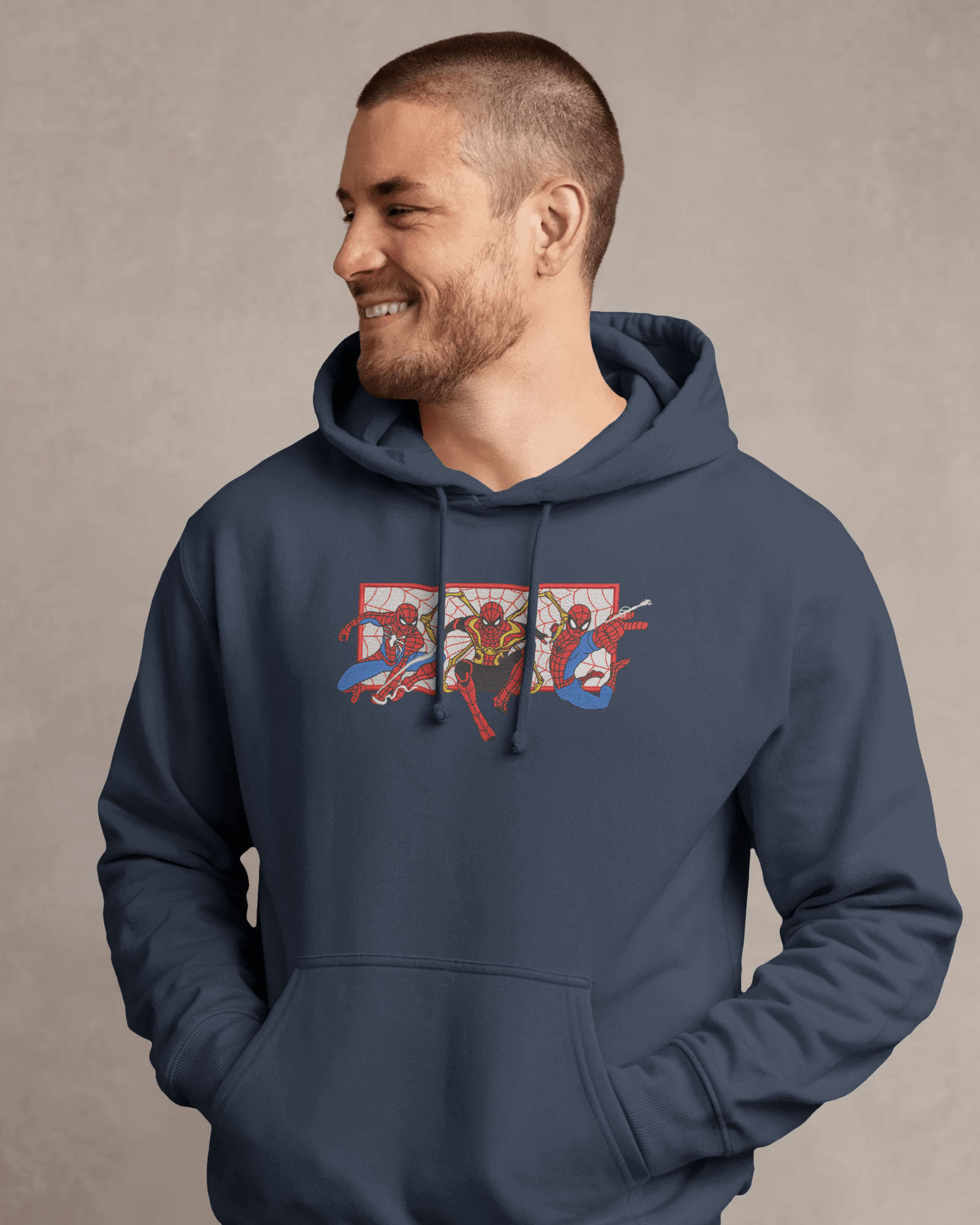 Hoodie 3x Spider - Man Embroidered Design - TM SignatureHoodie 3x Spider - Man Embroidered DesignHoodieTM SignatureNavyXSCotton