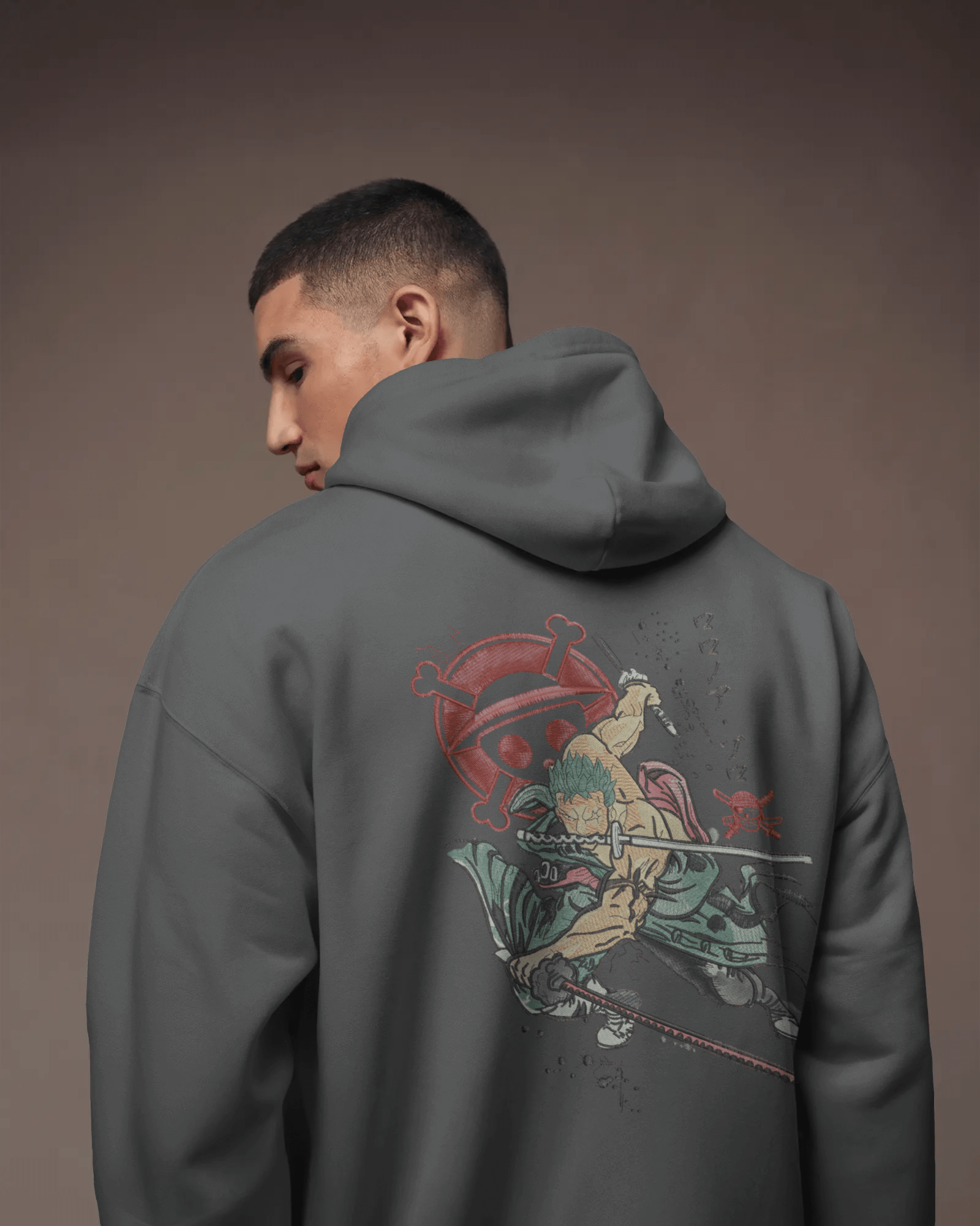 Hoodie 600 GSM Roronoa Zoro - TM SignatureHoodie 600 GSM Roronoa ZoroZip - Up HoodiesTM SignatureGrayXSCotton