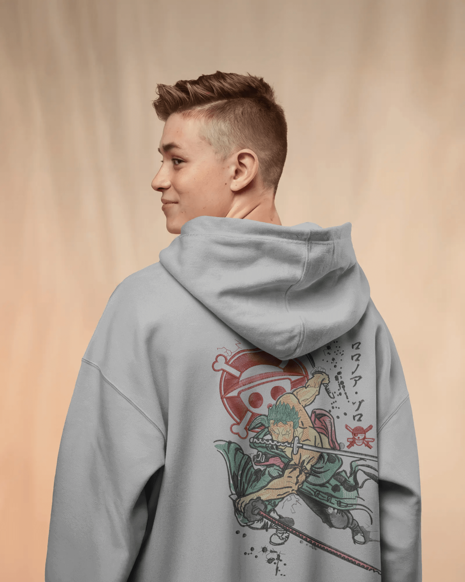 Hoodie 600 GSM Roronoa Zoro - TM SignatureHoodie 600 GSM Roronoa ZoroZip - Up HoodiesTM SignatureSilverXSCotton