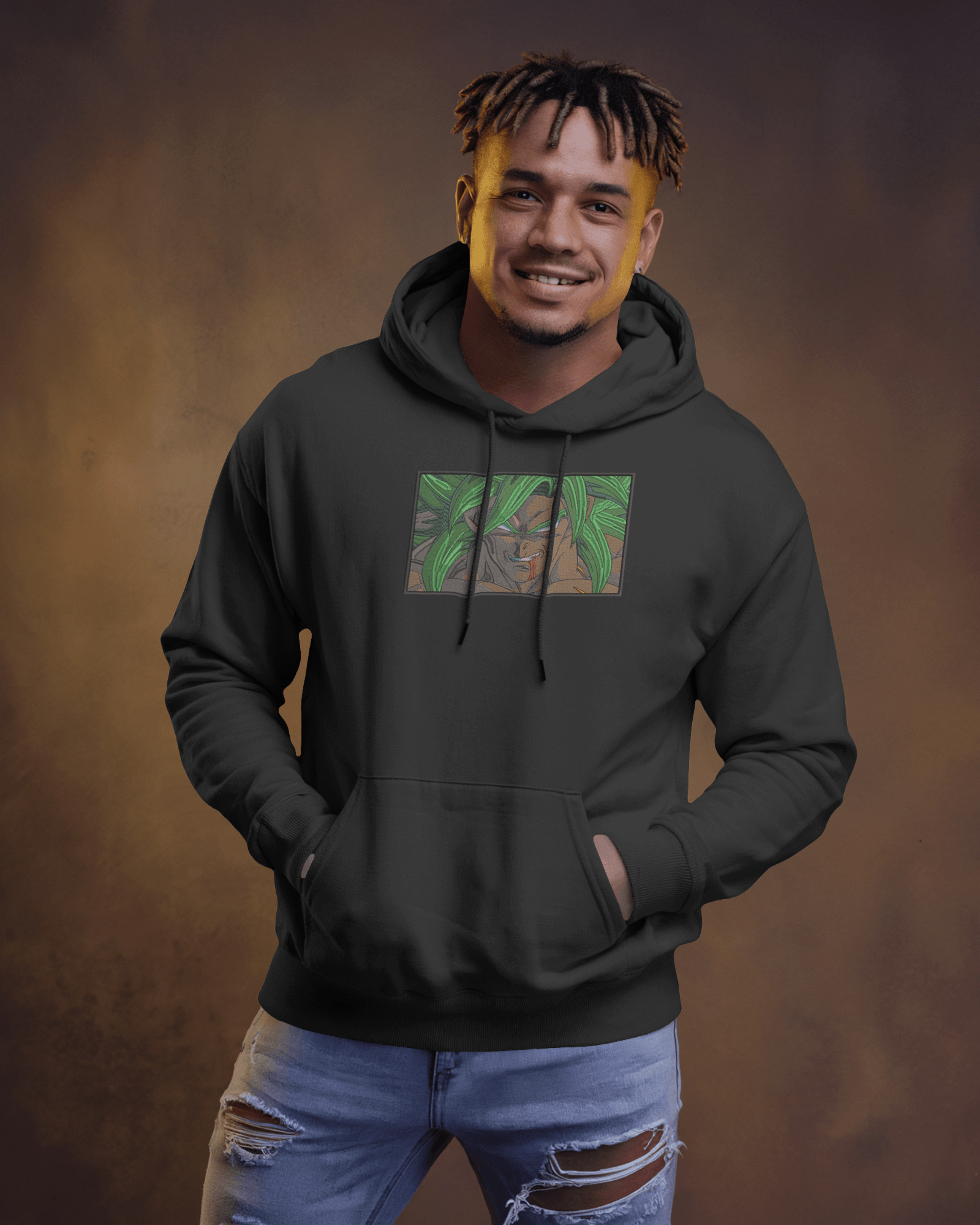 Hoodie Angry Broly Embroidered Design - TM SignatureHoodie Angry Broly Embroidered DesignHoodieTM SignatureBlackXSCotton