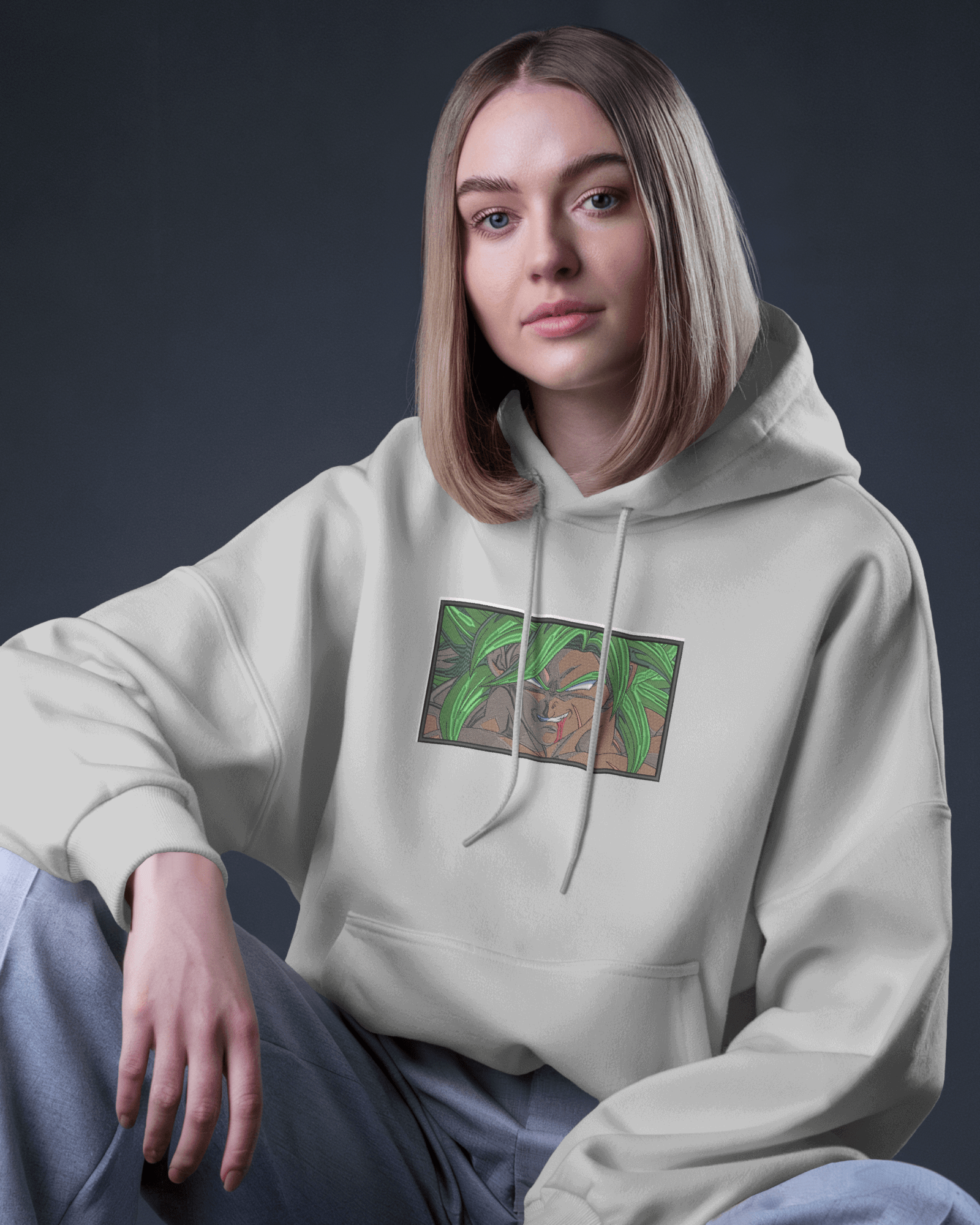 Hoodie Angry Broly Embroidered Design - TM SignatureHoodie Angry Broly Embroidered DesignHoodieTM SignatureSilverXSCotton