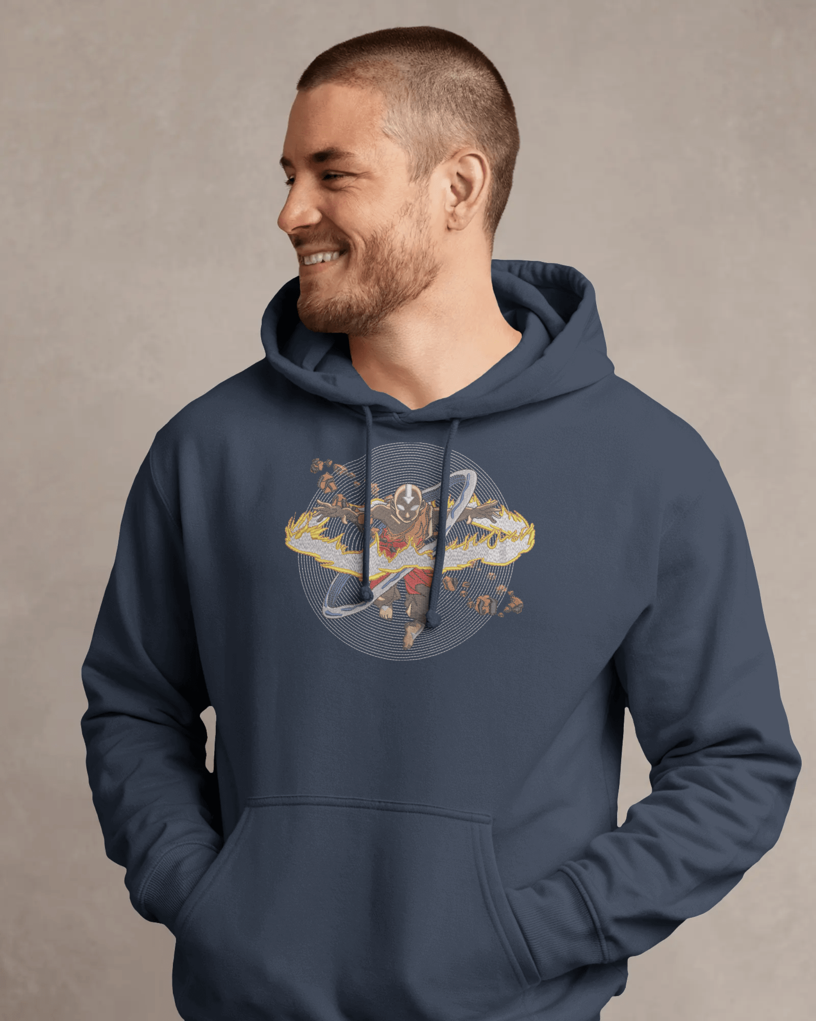 Hoodie Avatar State Airbender Embroidered Design - TM SignatureHoodie Avatar State Airbender Embroidered DesignHoodieTM SignatureNavyXSCotton
