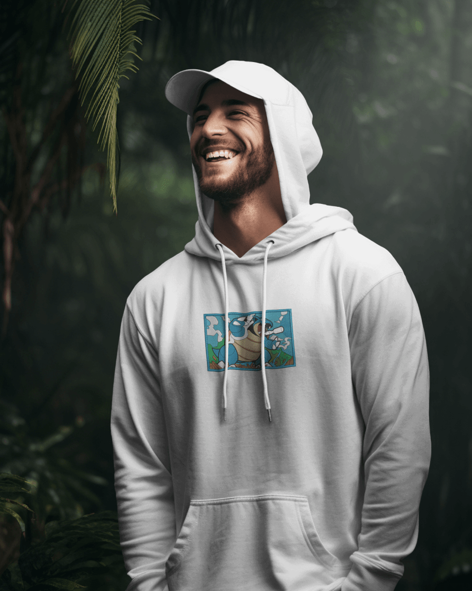 Hoodie Blastoise Embroidered Design - TM SignatureHoodie Blastoise Embroidered DesignHoodieTM SignatureWhiteXSCotton