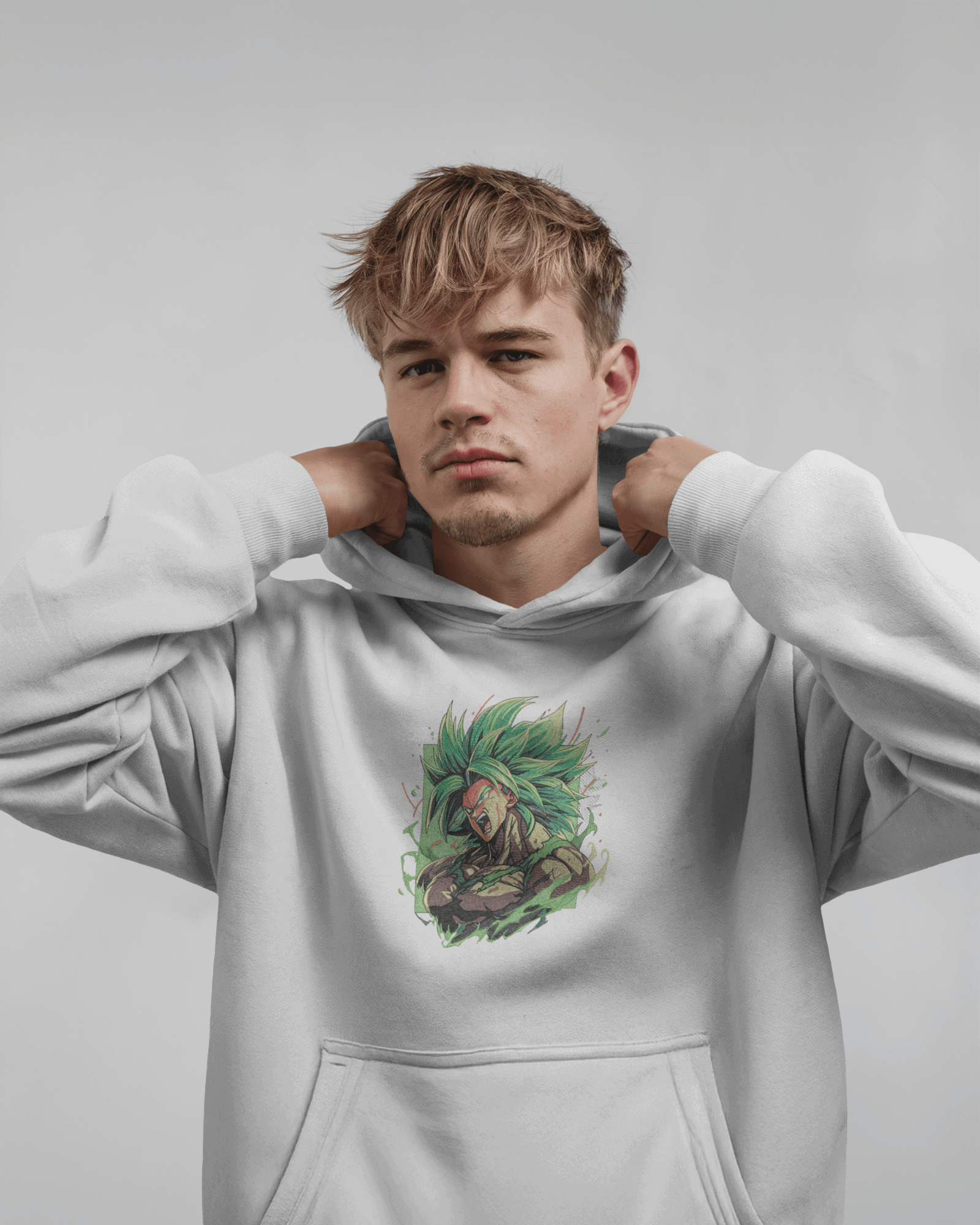 Hoodie Broly Super Saiyan Premium Embroidered Design - TM SignatureHoodie Broly Super Saiyan Premium Embroidered DesignHoodieTM SignatureWhiteXSCotton