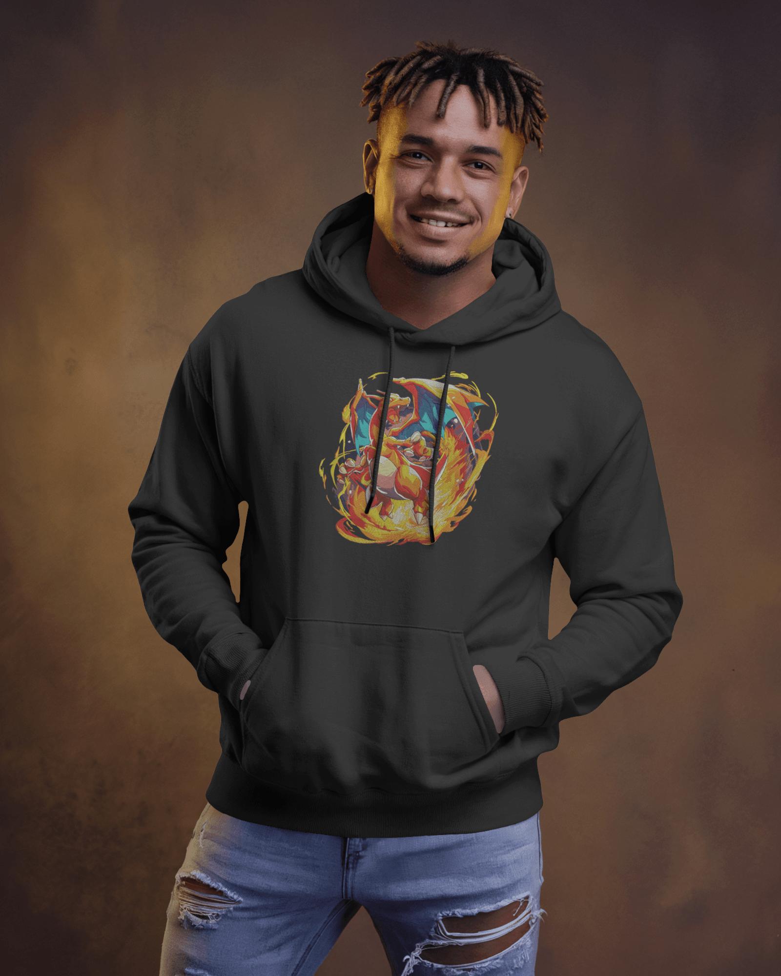Hoodie Charizard Premium Embroidered Design - TM SignatureHoodie Charizard Premium Embroidered DesignHoodieTM SignatureBlackXSCotton