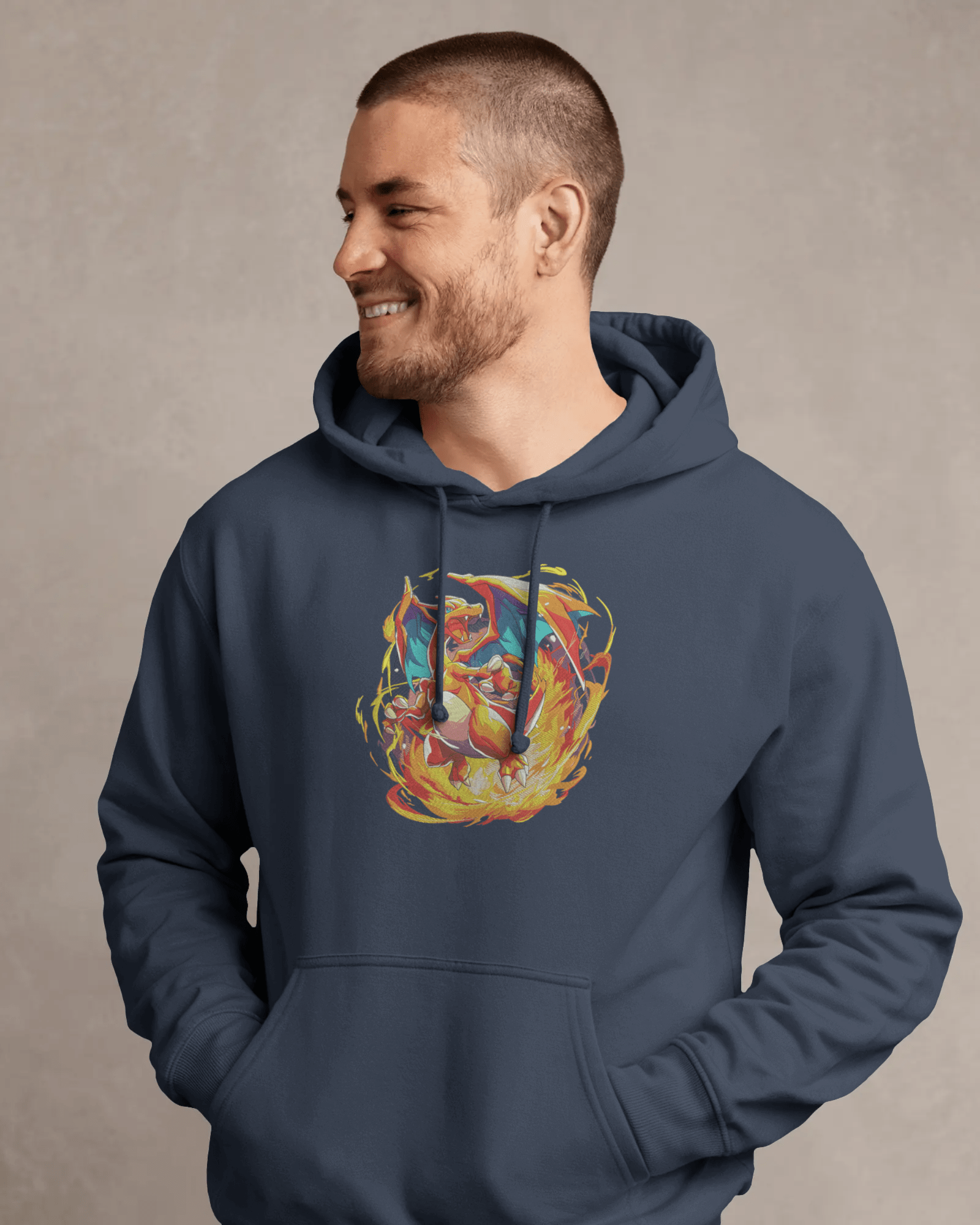 Hoodie Charizard Premium Embroidered Design - TM SignatureHoodie Charizard Premium Embroidered DesignHoodieTM SignatureNavyXSCotton
