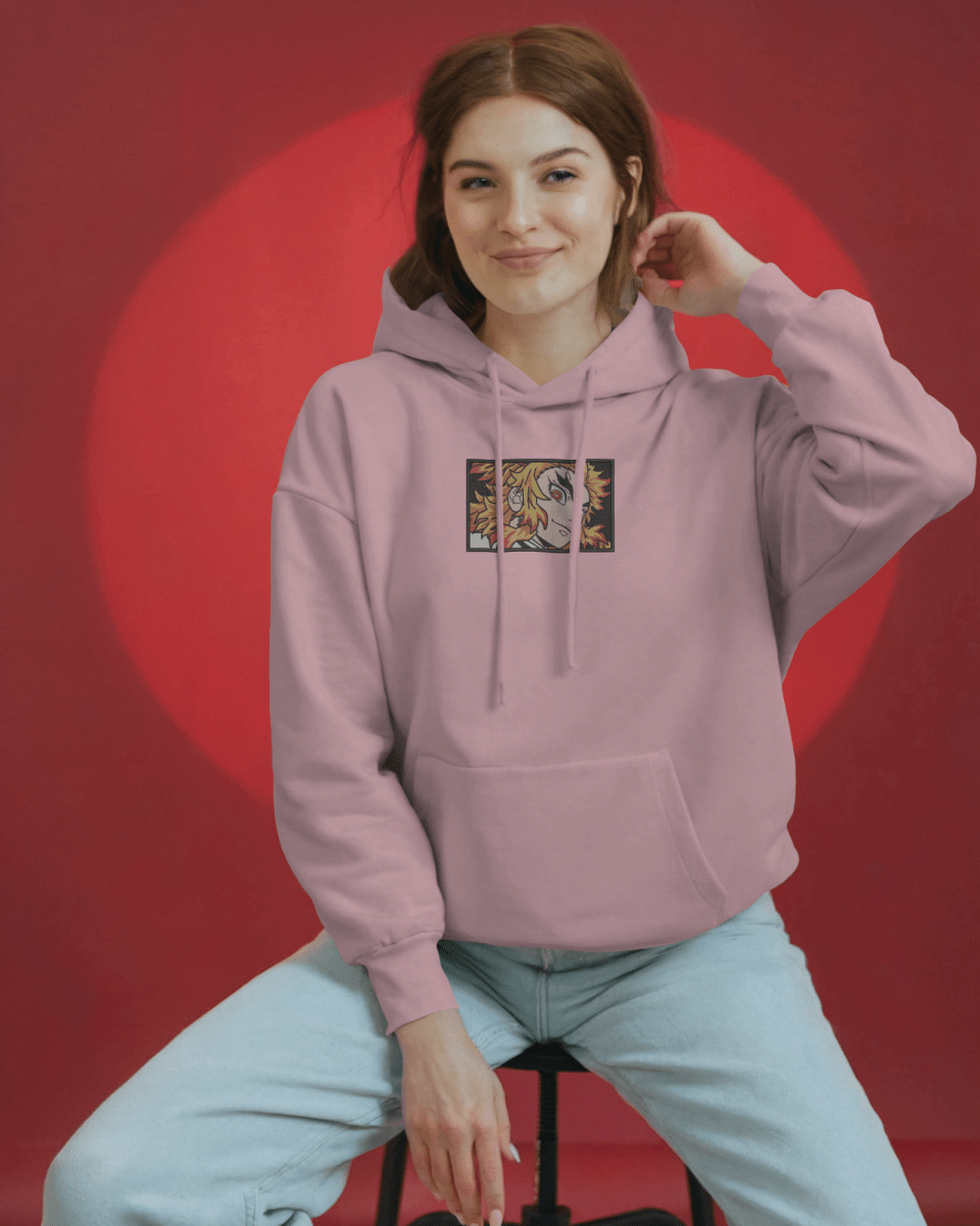 Hoodie Demon Slayer - Kyojuro Rengoku Embroidered Design - TM SignatureHoodie Demon Slayer - Kyojuro Rengoku Embroidered DesignHoodieTM SignaturePinkXSCotton