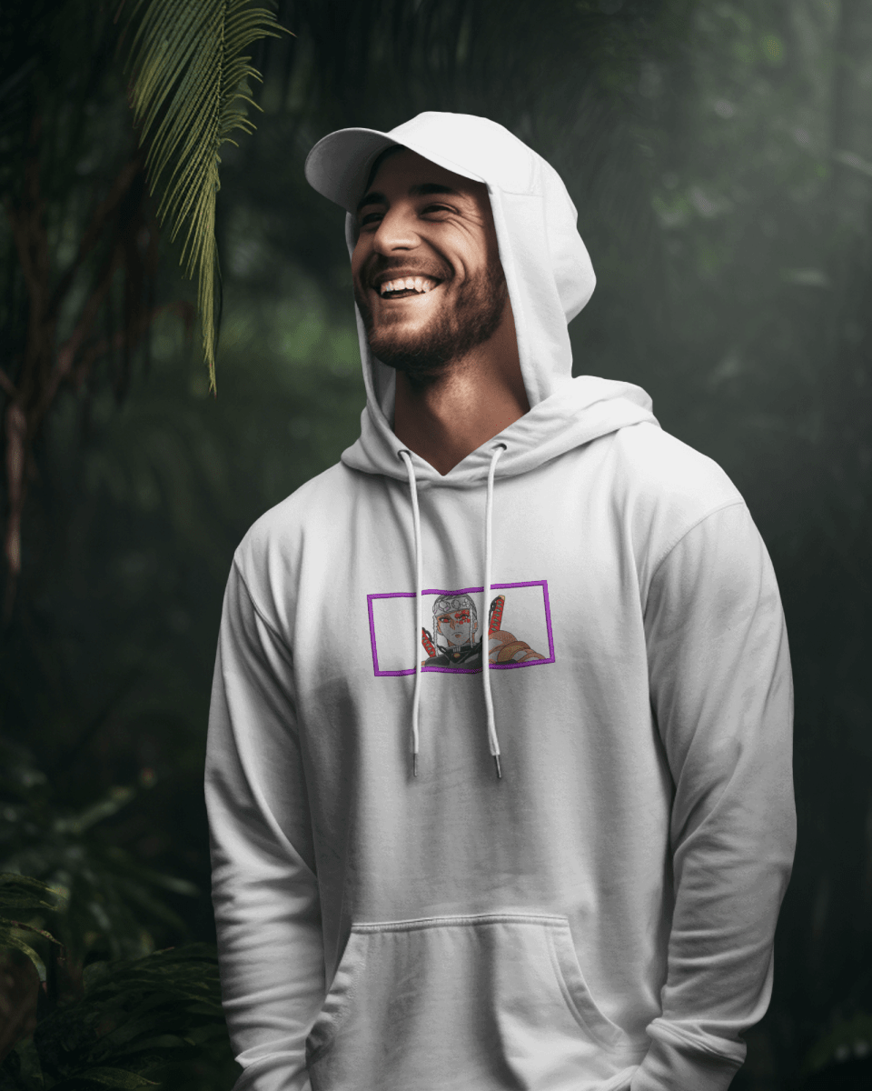 Hoodie Demon Slayer - Tengen Uzui Embroidered Design - TM SignatureHoodie Demon Slayer - Tengen Uzui Embroidered DesignHoodieTM SignatureWhiteXSCotton