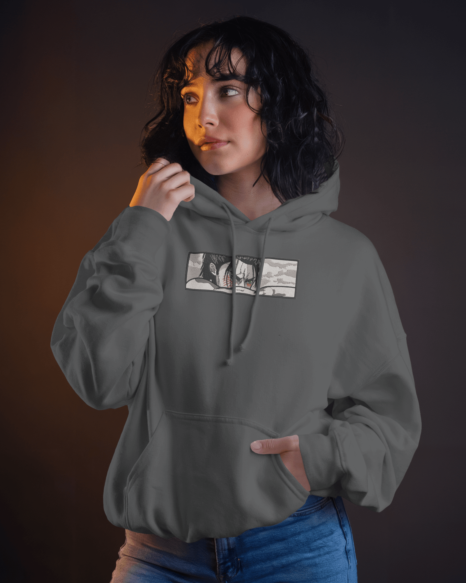 Hoodie Eren Yeager Attack on Titan Embroidered Design - TM SignatureHoodie Eren Yeager Attack on Titan Embroidered DesignHoodieTM SignatureGrayXSCotton