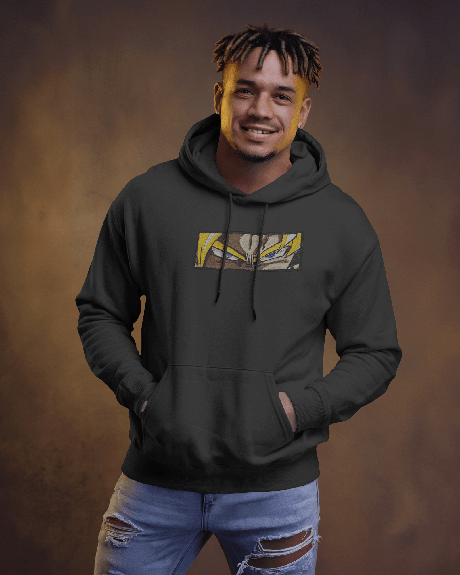 Hoodie Goku Box Embroidered Design - TM SignatureHoodie Goku Box Embroidered DesignHoodieTM SignatureBlackXSCotton