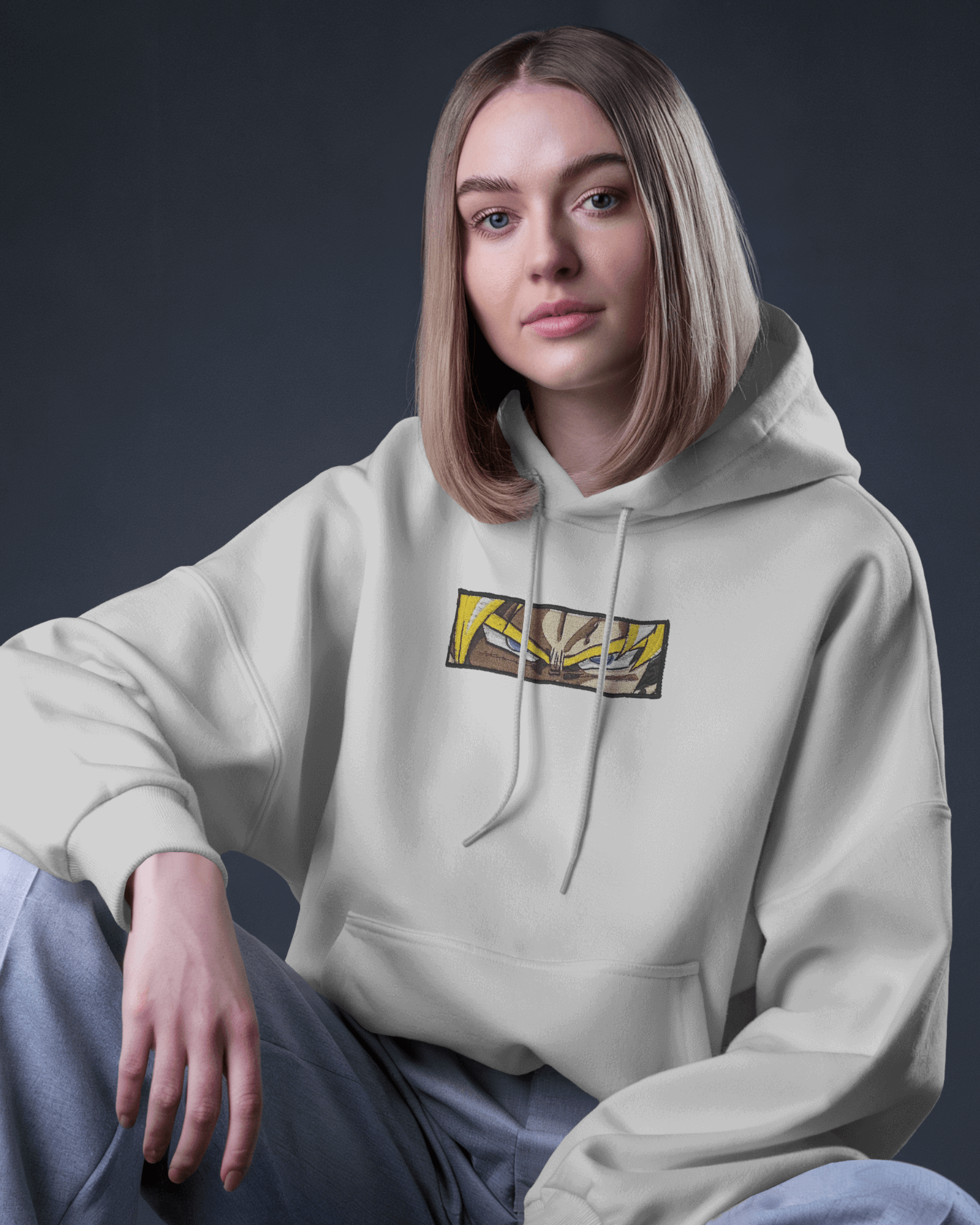 Hoodie Goku Box Embroidered Design - TM SignatureHoodie Goku Box Embroidered DesignHoodieTM SignatureSilverXSCotton