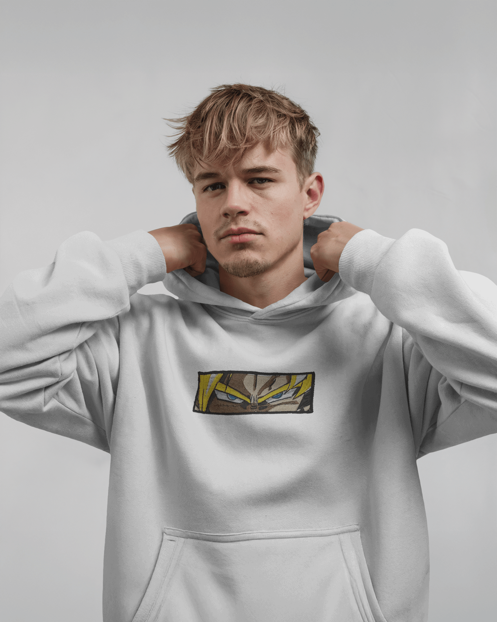 Hoodie Goku Box Embroidered Design - TM SignatureHoodie Goku Box Embroidered DesignHoodieTM SignatureWhiteXSCotton