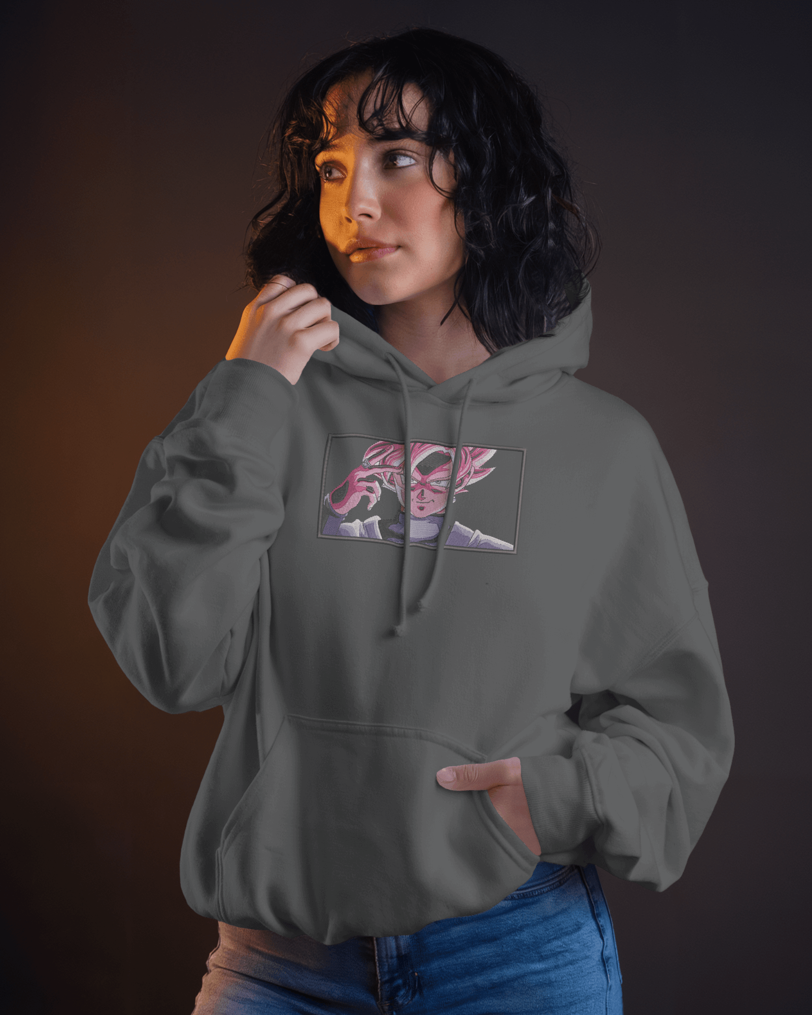 Hoodie Goku V2 Embroidered Design - TM SignatureHoodie Goku V2 Embroidered DesignHoodieTM SignatureGrayXSCotton