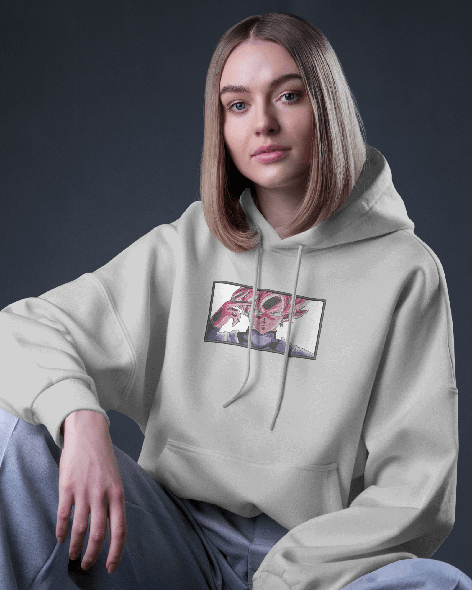 Hoodie Goku V2 Embroidered Design - TM SignatureHoodie Goku V2 Embroidered DesignHoodieTM SignatureSilverXSCotton