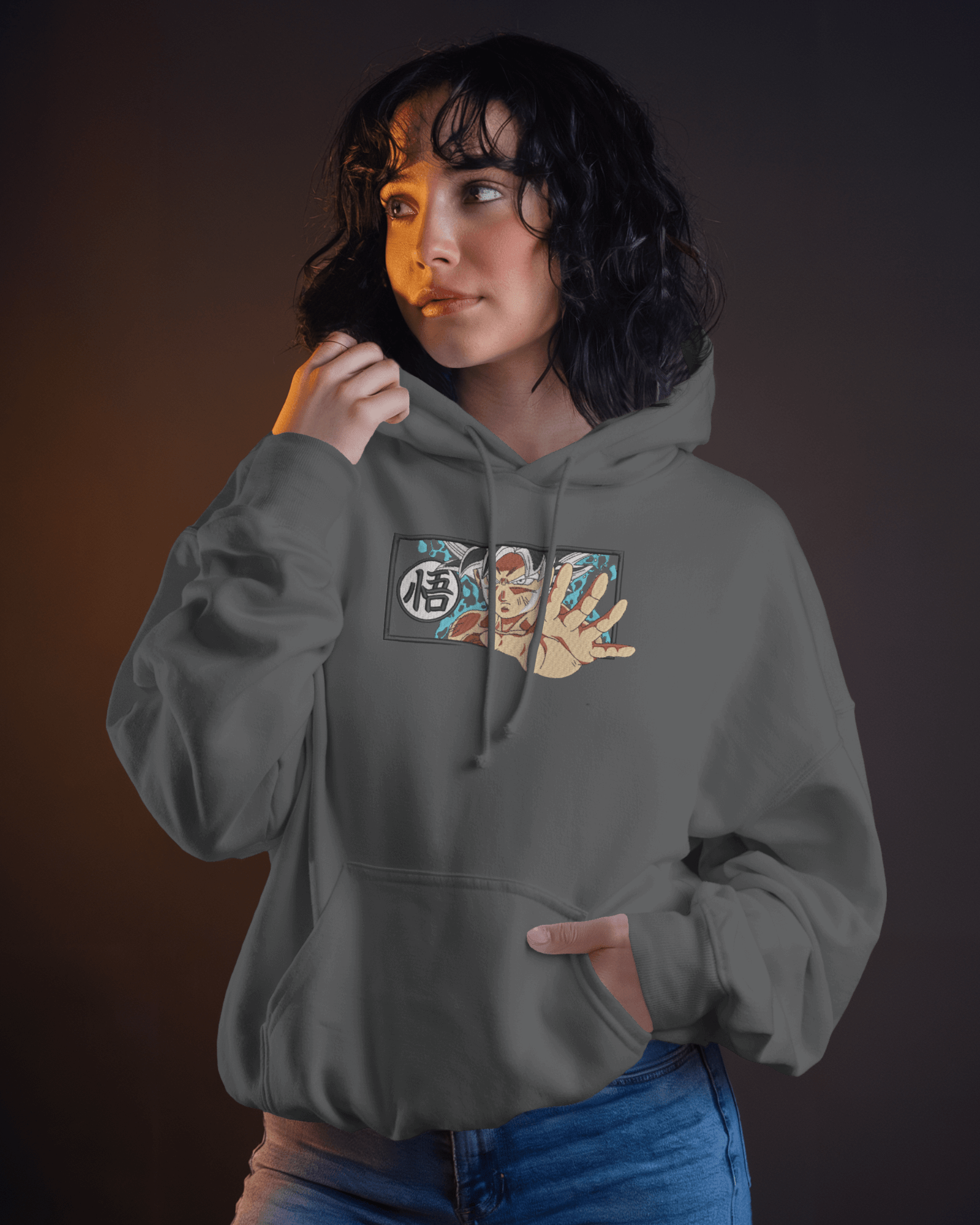Hoodie Goku X Embroidered Design - TM SignatureHoodie Goku X Embroidered DesignHoodieTM SignatureGrayXSCotton