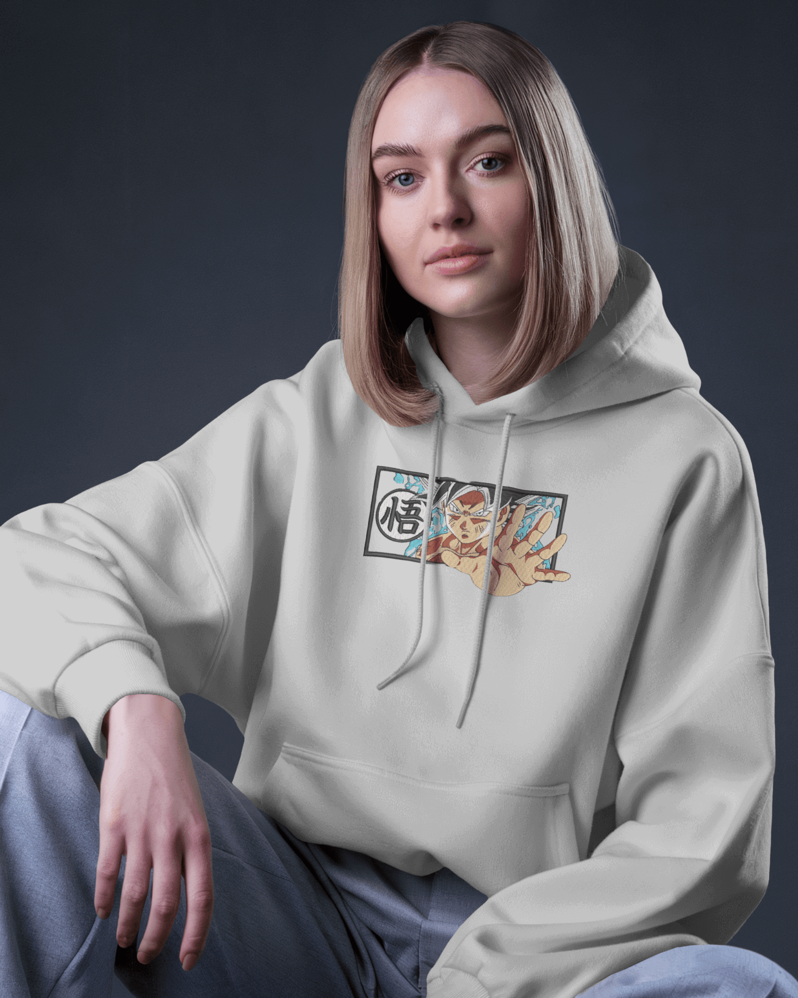 Hoodie Goku X Embroidered Design - TM SignatureHoodie Goku X Embroidered DesignHoodieTM SignatureSilverXSCotton