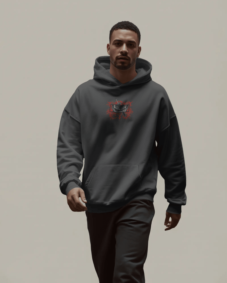 Hoodie Guts Berserk Embroidered Design - TM SignatureHoodie Guts Berserk Embroidered DesignHoodieTM SignatureDark GrayXSCotton