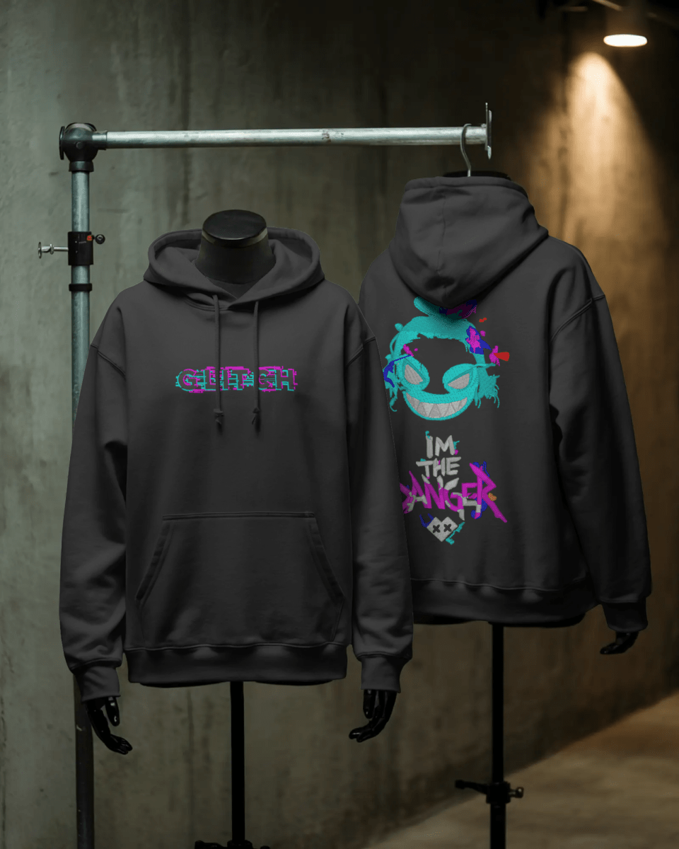 Hoodie "I'm The Danger" - Glitch Collection - TM SignatureHoodie "I'm The Danger" - Glitch CollectionHoodieTM SignatureBlackXSCotton