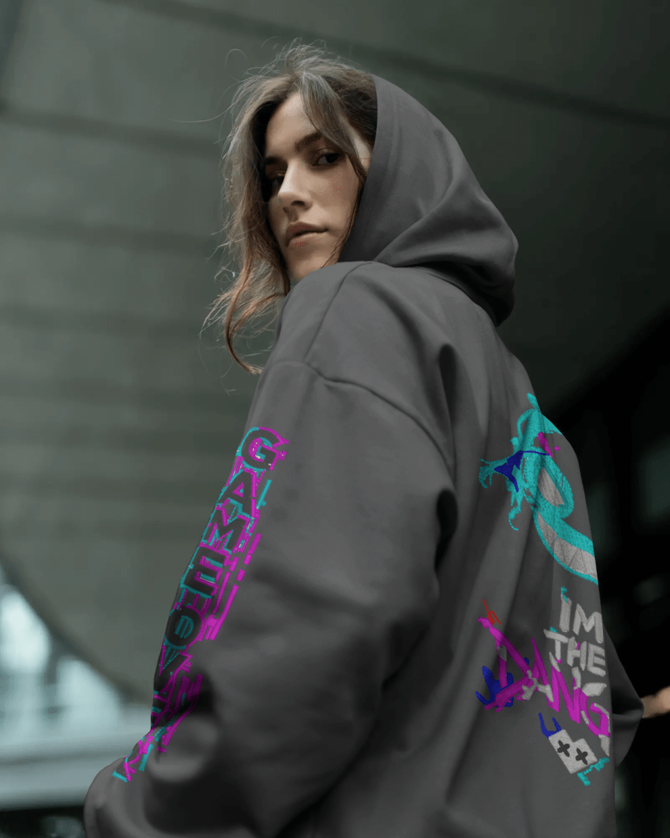 Hoodie "I'm The Danger" - Glitch Collection - TM SignatureHoodie "I'm The Danger" - Glitch CollectionHoodieTM SignatureDark GrayXSCotton