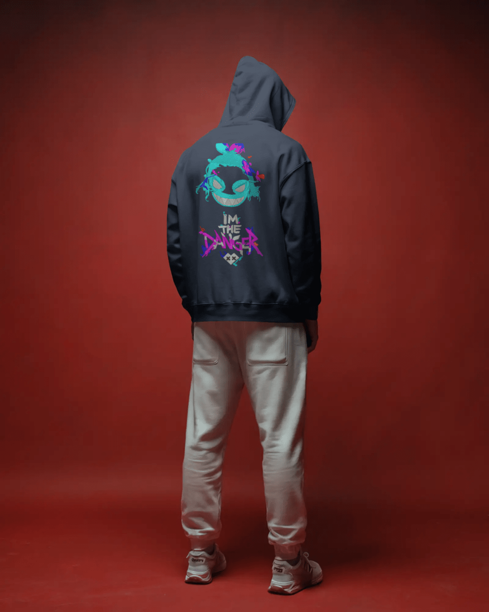Hoodie "I'm The Danger" - Glitch Collection - TM SignatureHoodie "I'm The Danger" - Glitch CollectionHoodieTM SignatureNavy BlueXSCotton
