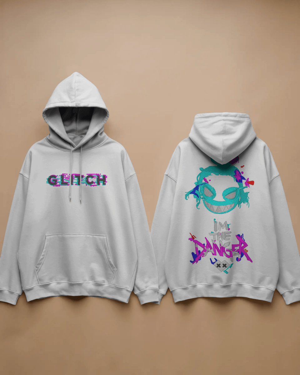 Hoodie "I'm The Danger" - Glitch Collection - TM SignatureHoodie "I'm The Danger" - Glitch CollectionHoodieTM SignatureWhiteXSCotton