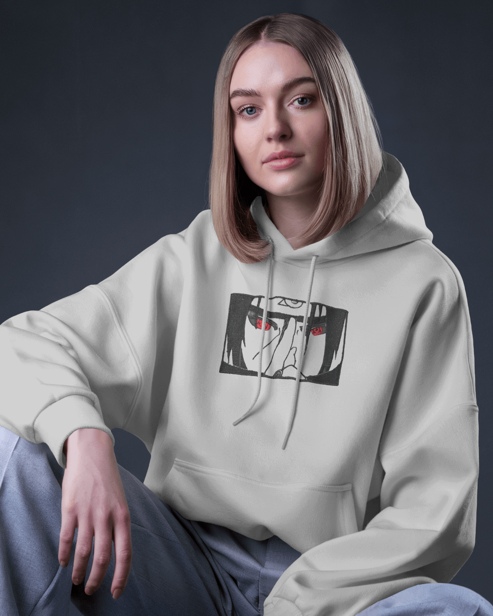 Hoodie Itachi Uchiha Eyes 3 Embroidered Design - TM SignatureHoodie Itachi Uchiha Eyes 3 Embroidered DesignHoodieTM SignatureSilverXSCotton
