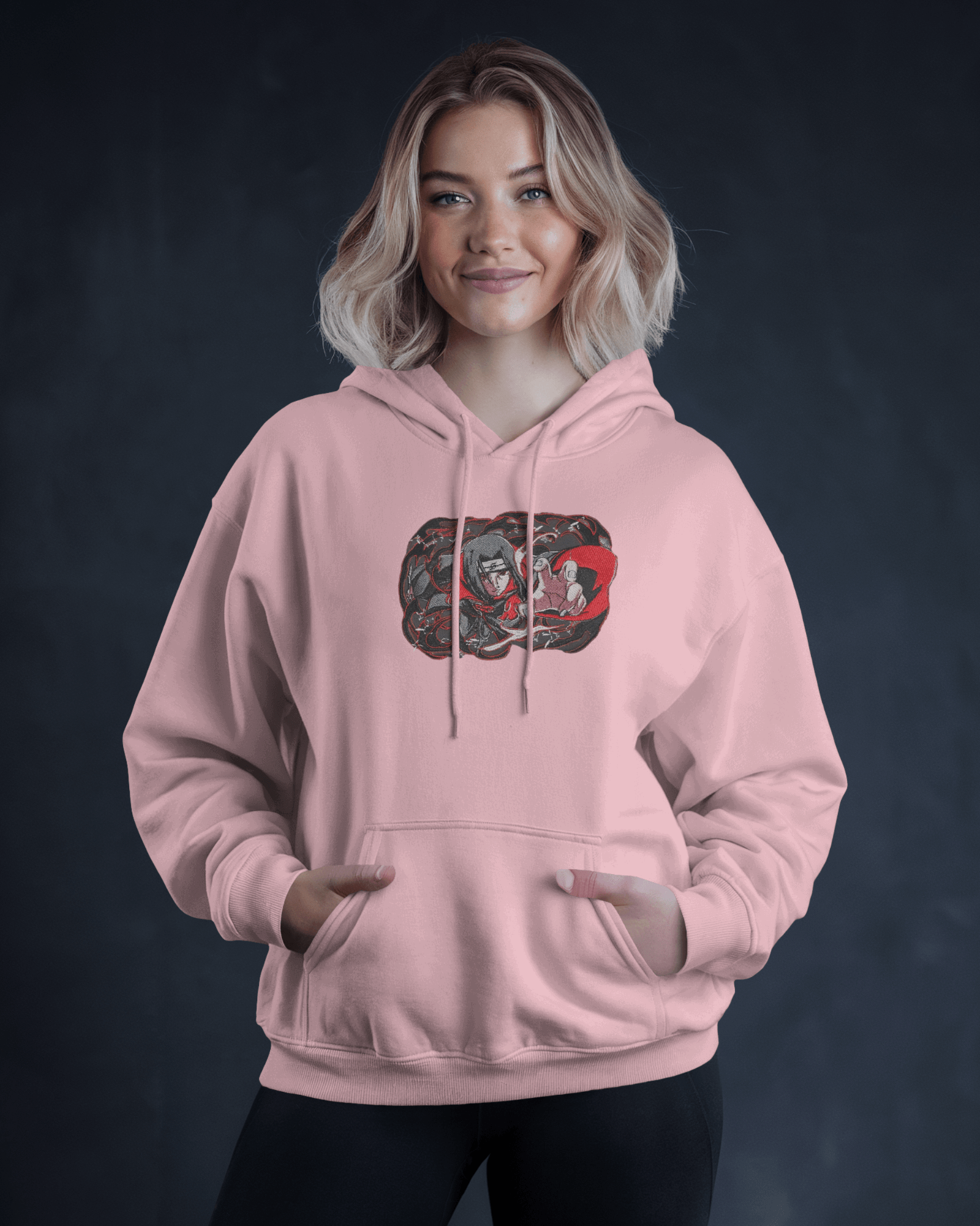 Hoodie Itachi Uchiha (Naruto) Premium Embroidered Design - TM SignatureHoodie Itachi Uchiha (Naruto) Premium Embroidered DesignHoodieTM SignaturePinkXSCotton