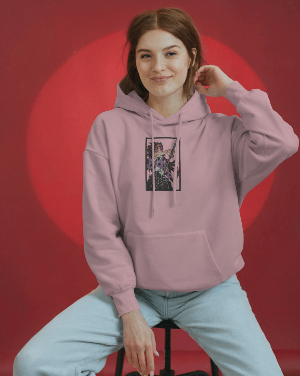 Hoodie Kokushibo V2 Embroidered Design - TM SignatureHoodie Kokushibo V2 Embroidered DesignHoodieTM SignaturePinkXSCotton