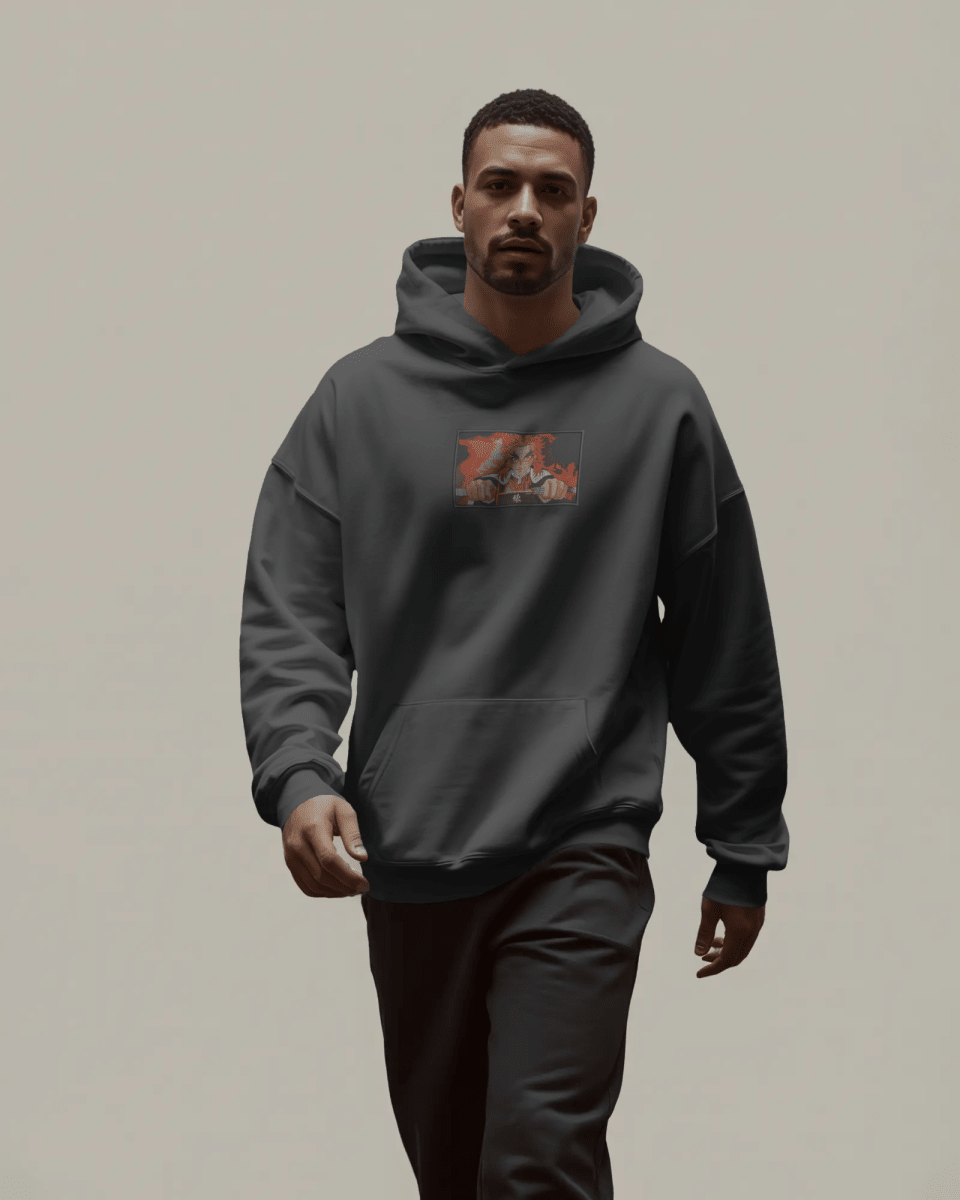 Hoodie Kyōjurō Rengoku Embroidered Design - TM SignatureHoodie Kyōjurō Rengoku Embroidered DesignHoodieTM SignatureDark GrayXSCotton