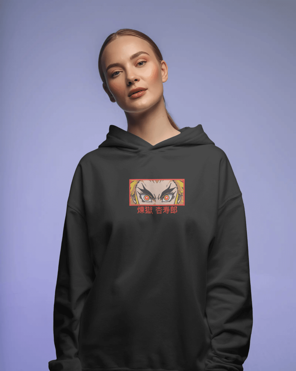 Hoodie Kyojuro Rengoku Eyes Embroidered Design - TM SignatureHoodie Kyojuro Rengoku Eyes Embroidered DesignHoodieTM SignatureBlackXSCotton