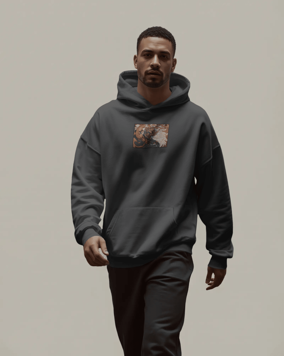 Hoodie Kyōjurō Rengoku v2 Embroidered Design - TM SignatureHoodie Kyōjurō Rengoku v2 Embroidered DesignHoodieTM SignatureDark GrayXSCotton