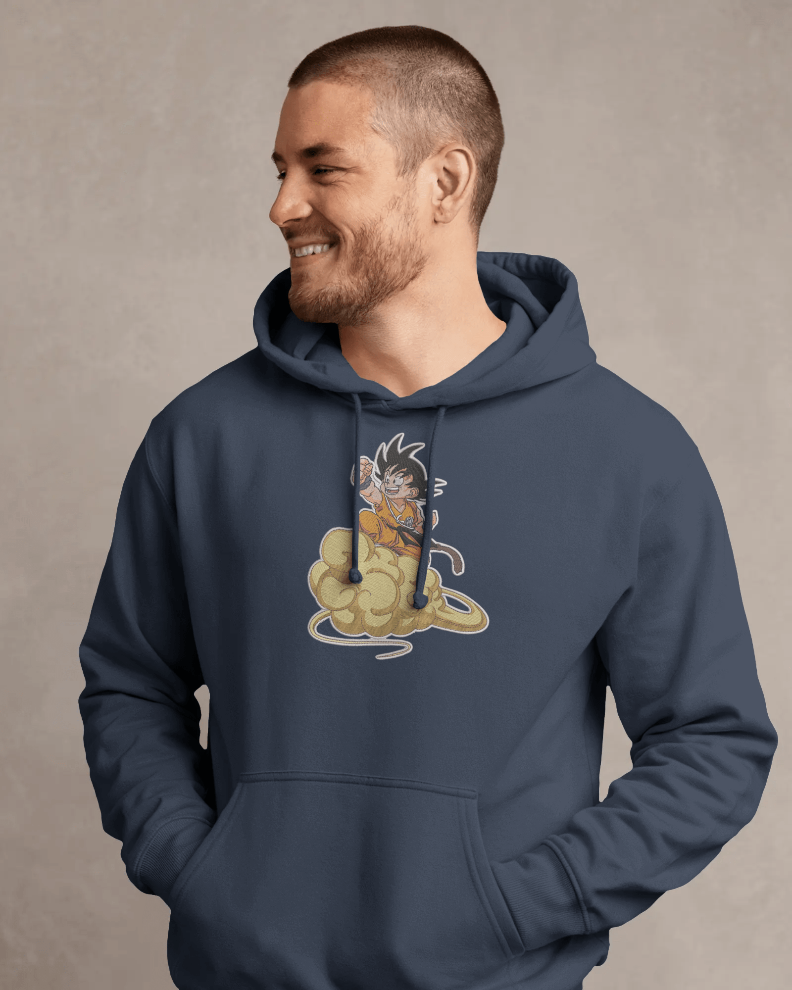Hoodie Little Goku Embroidered Design - TM SignatureHoodie Little Goku Embroidered DesignHoodieTM SignatureNavyXSCotton