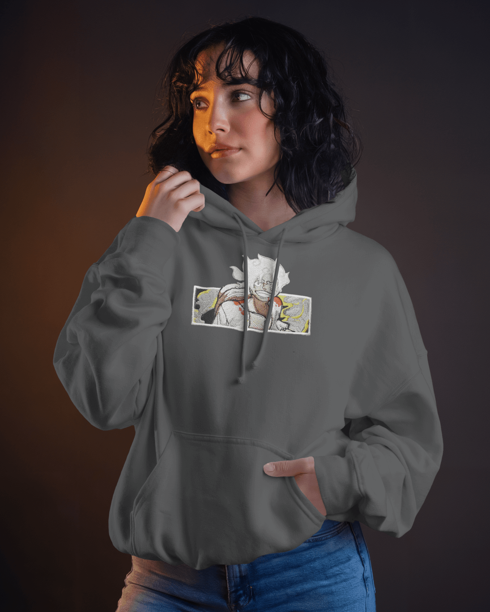 Hoodie Luffy 5 Embroidered Design - TM SignatureHoodie Luffy 5 Embroidered DesignHoodieTM SignatureGrayXSCotton