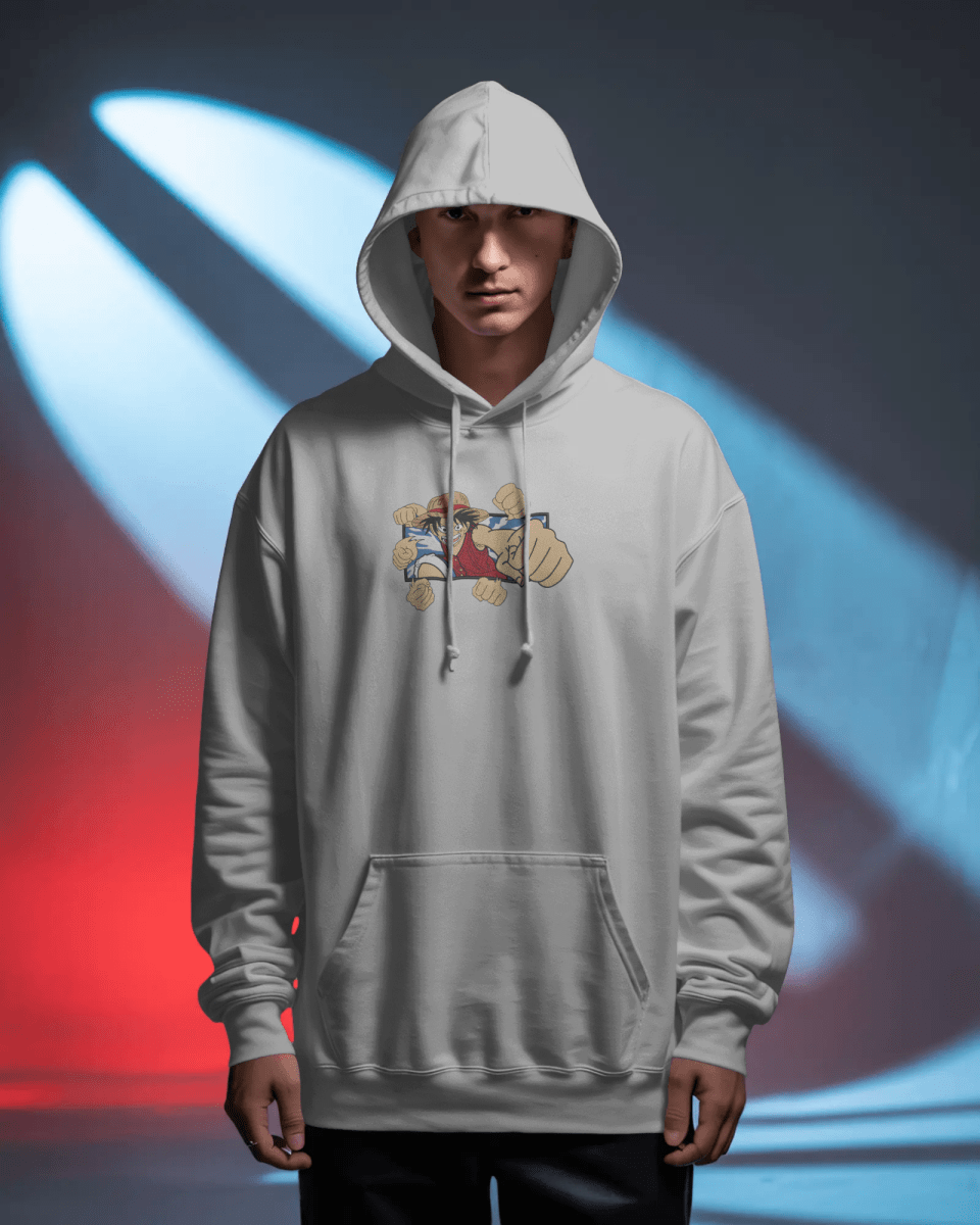 Hoodie Luffy Punch Embroidered Design - TM SignatureHoodie Luffy Punch Embroidered DesignHoodieTM SignatureSilverXSCotton