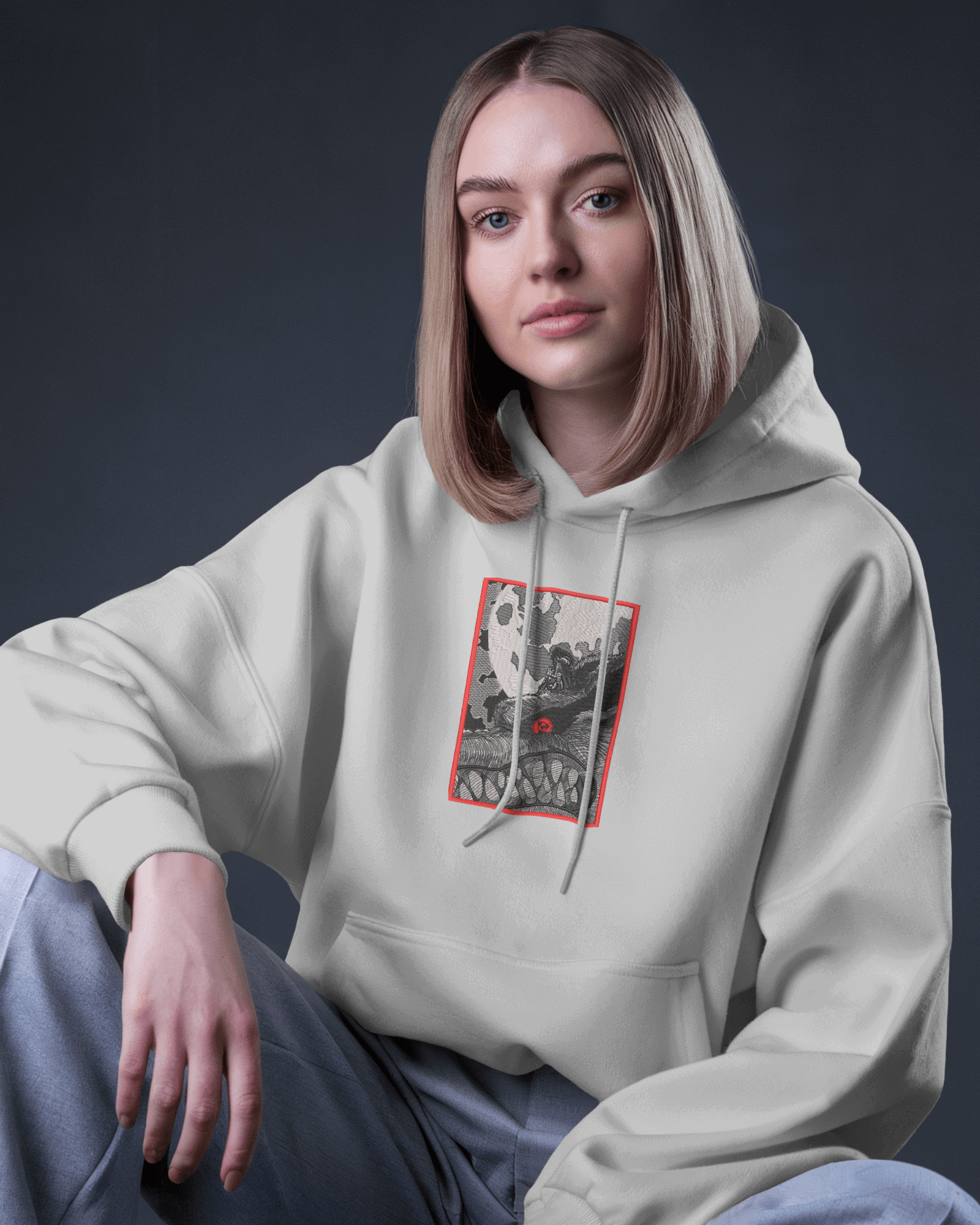 Hoodie Madara Rides 9 Tails Embroidered Design - TM SignatureHoodie Madara Rides 9 Tails Embroidered DesignHoodieTM SignatureSilverXSCotton