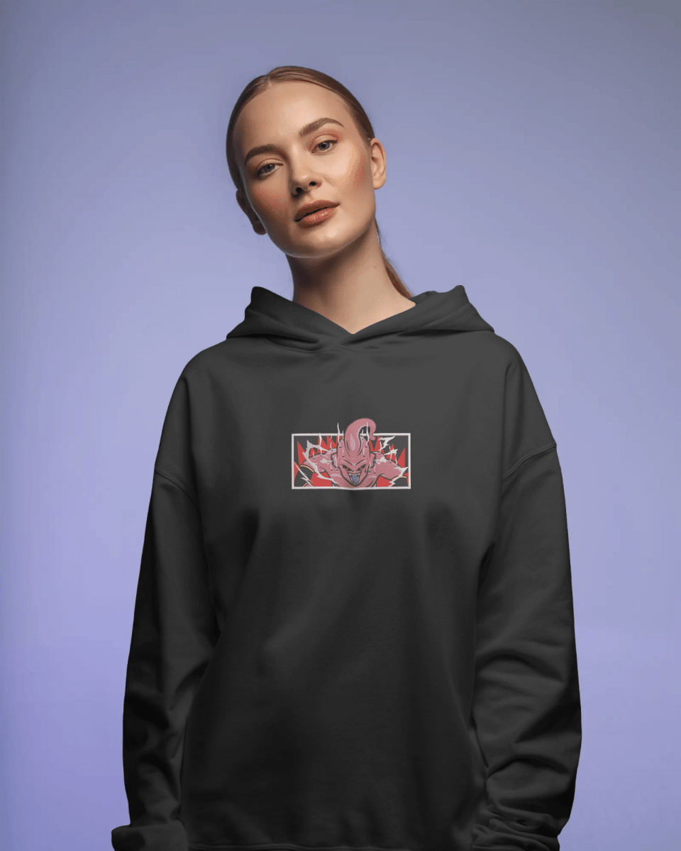 Hoodie Majin Buu - Dragon Ball Z Embroidered Design - TM SignatureHoodie Majin Buu - Dragon Ball Z Embroidered DesignHoodieTM SignatureBlackXSCotton