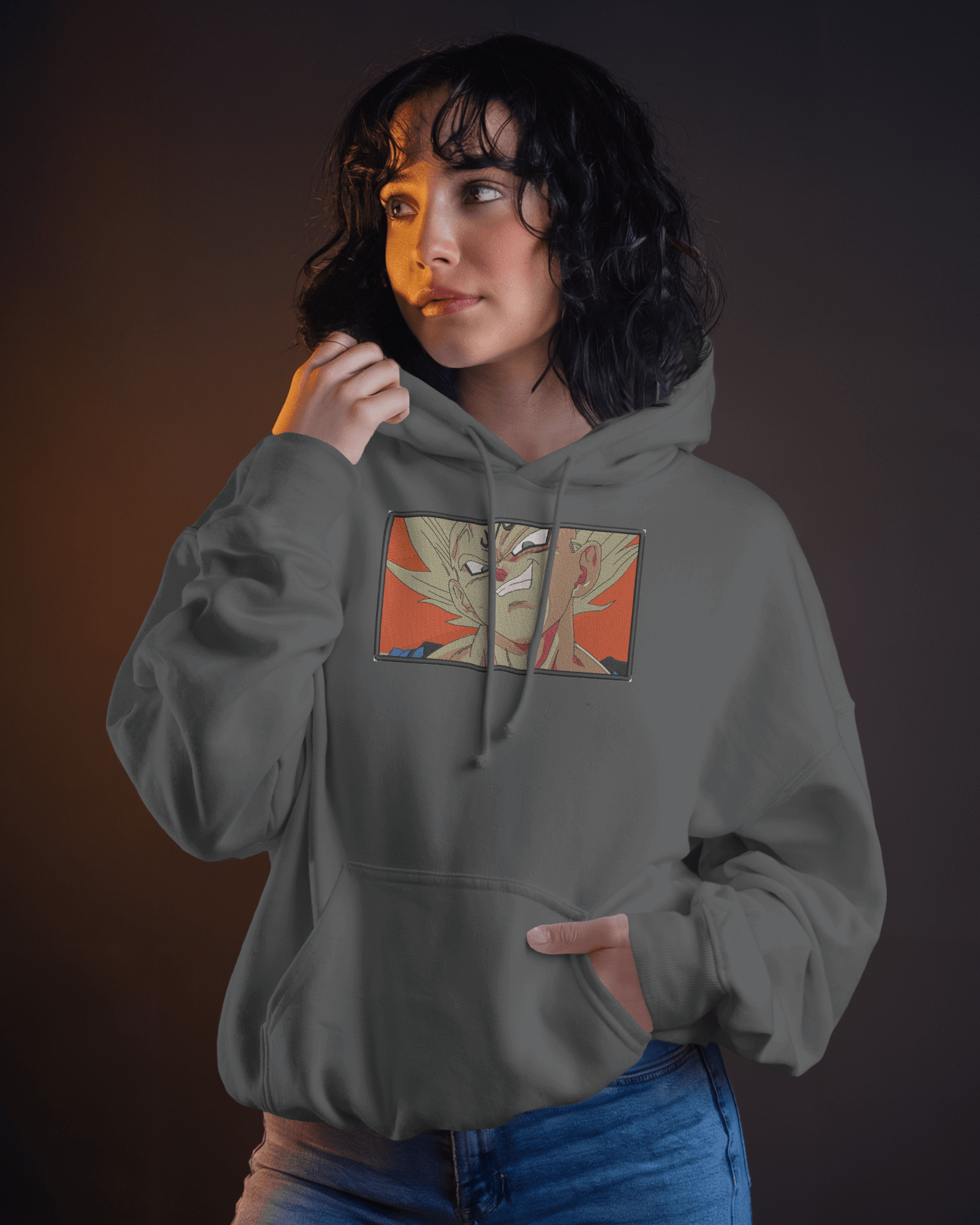 Hoodie Majin Vegeta Embroidered Design - TM SignatureHoodie Majin Vegeta Embroidered DesignHoodieTM SignatureGrayXSCotton