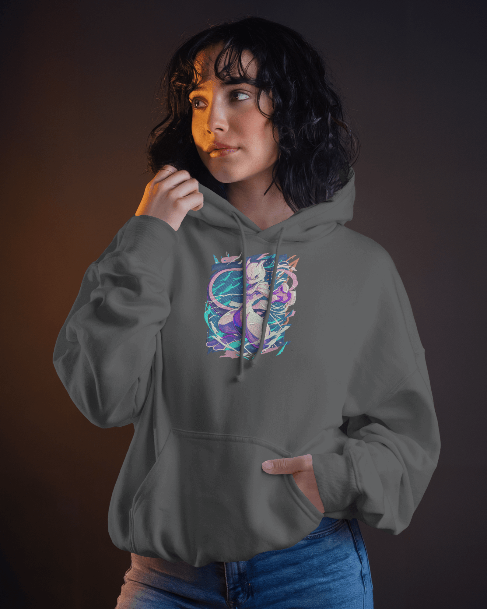 Hoodie Mewtwo Premium Embroidered Design - TM SignatureHoodie Mewtwo Premium Embroidered DesignHoodieTM SignatureGrayXSCotton
