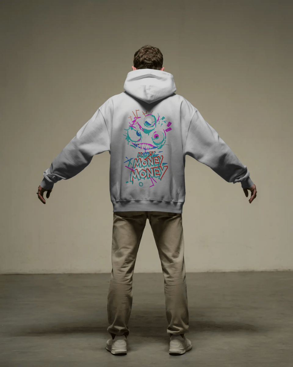 Hoodie "Money, Money Money" - Glitch Collection - TM SignatureHoodie "Money, Money Money" - Glitch CollectionHoodieTM SignatureSilverXSCotton