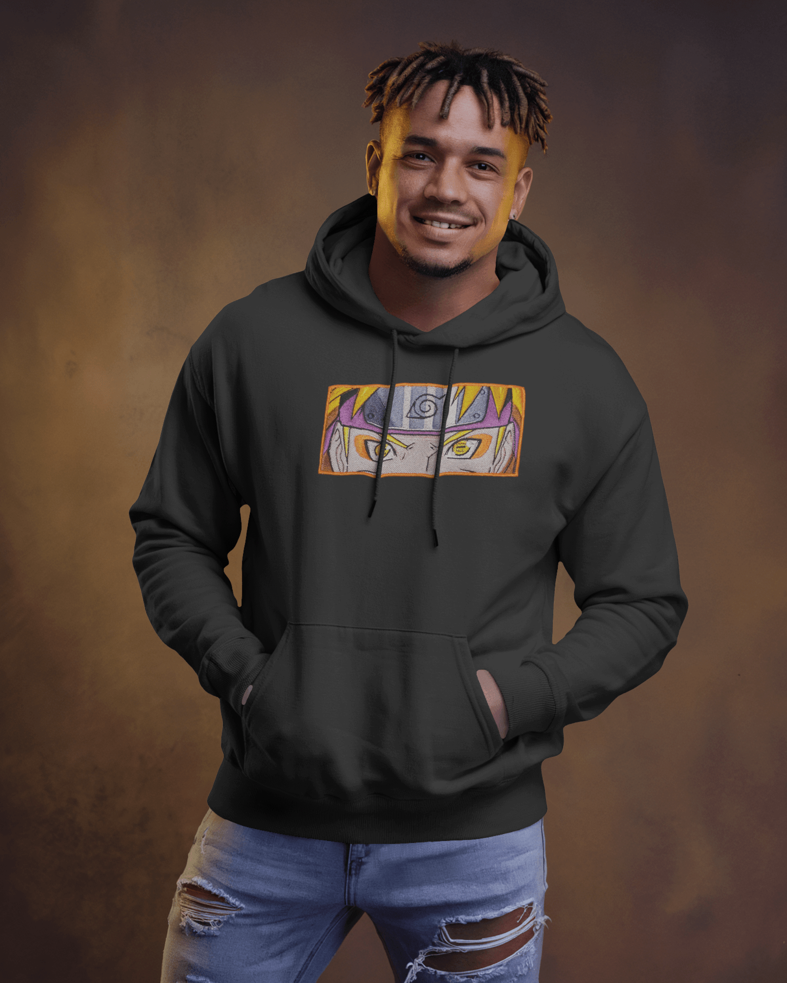 Hoodie Naruto Embroidered Design - TM SignatureHoodie Naruto Embroidered DesignHoodieTM SignatureBlackXSCotton
