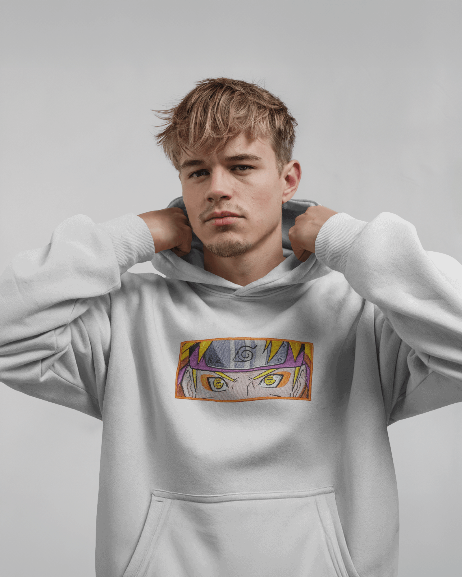 Hoodie Naruto Embroidered Design - TM SignatureHoodie Naruto Embroidered DesignHoodieTM SignatureWhiteXSCotton