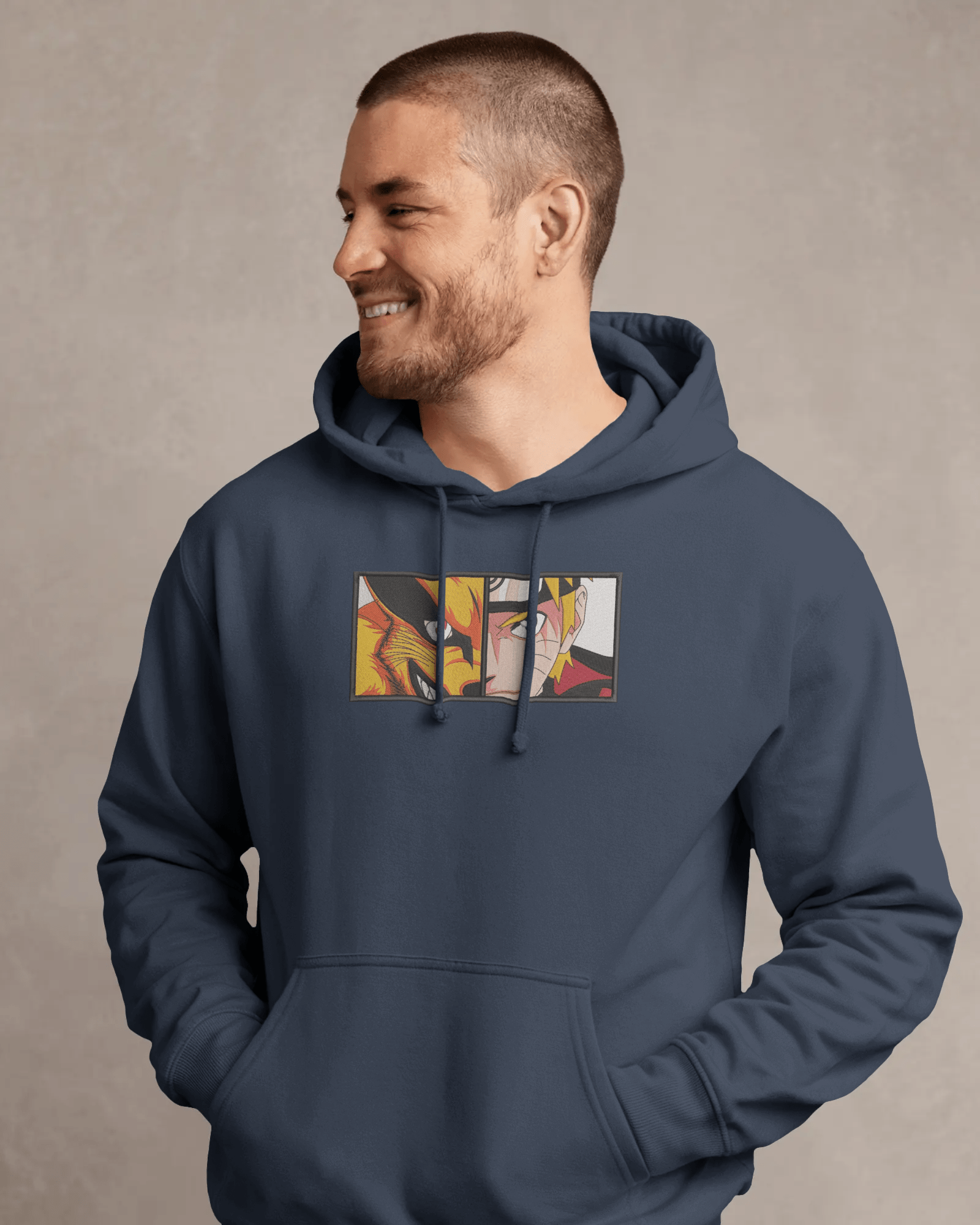 Hoodie Naruto & Kurama Embroidered Design - TM SignatureHoodie Naruto & Kurama Embroidered DesignHoodieTM SignatureNavyXSCotton