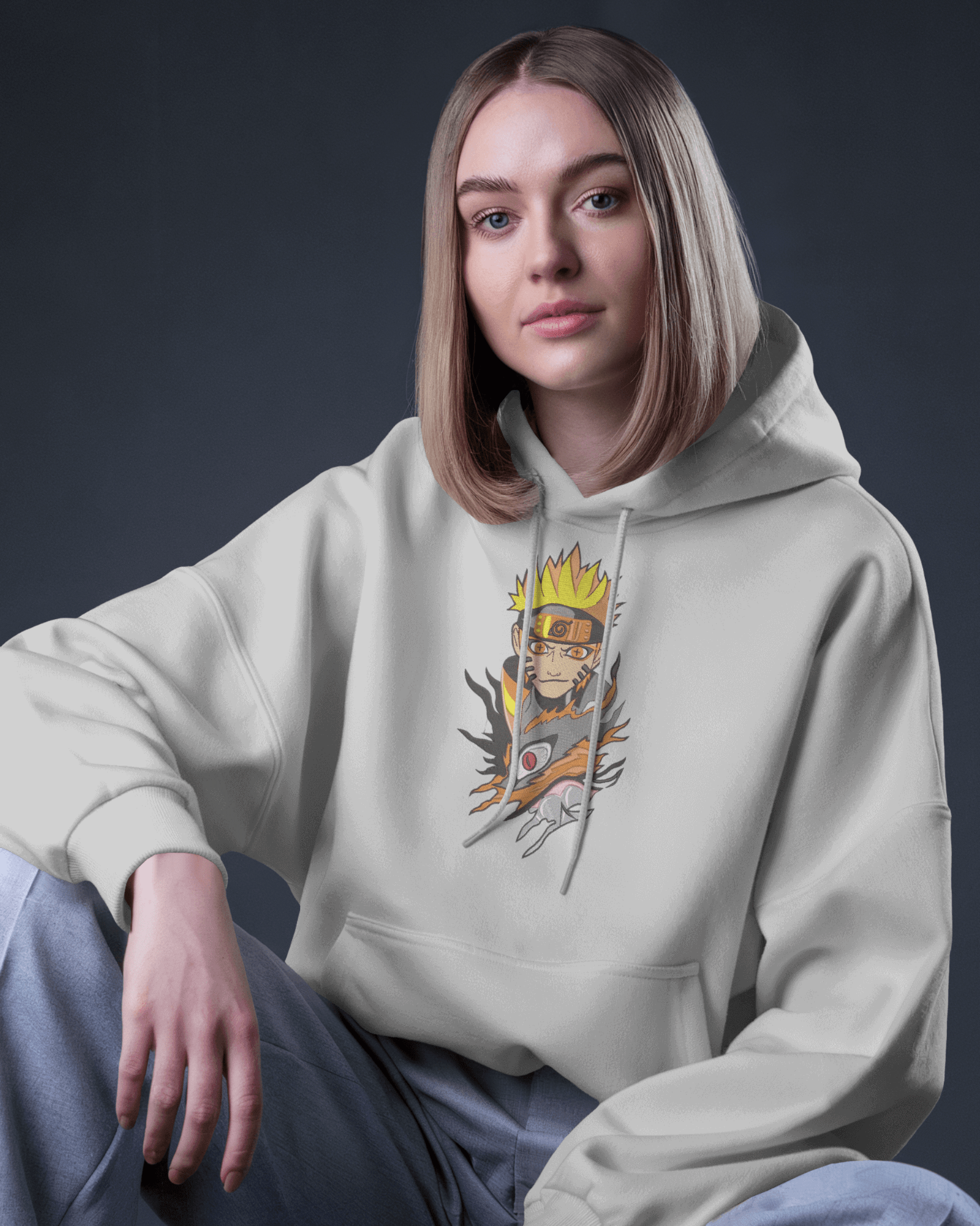 Hoodie Naruto & Kurama Embroidered Design - TM SignatureHoodie Naruto & Kurama Embroidered DesignHoodieTM SignatureSilverXSCotton