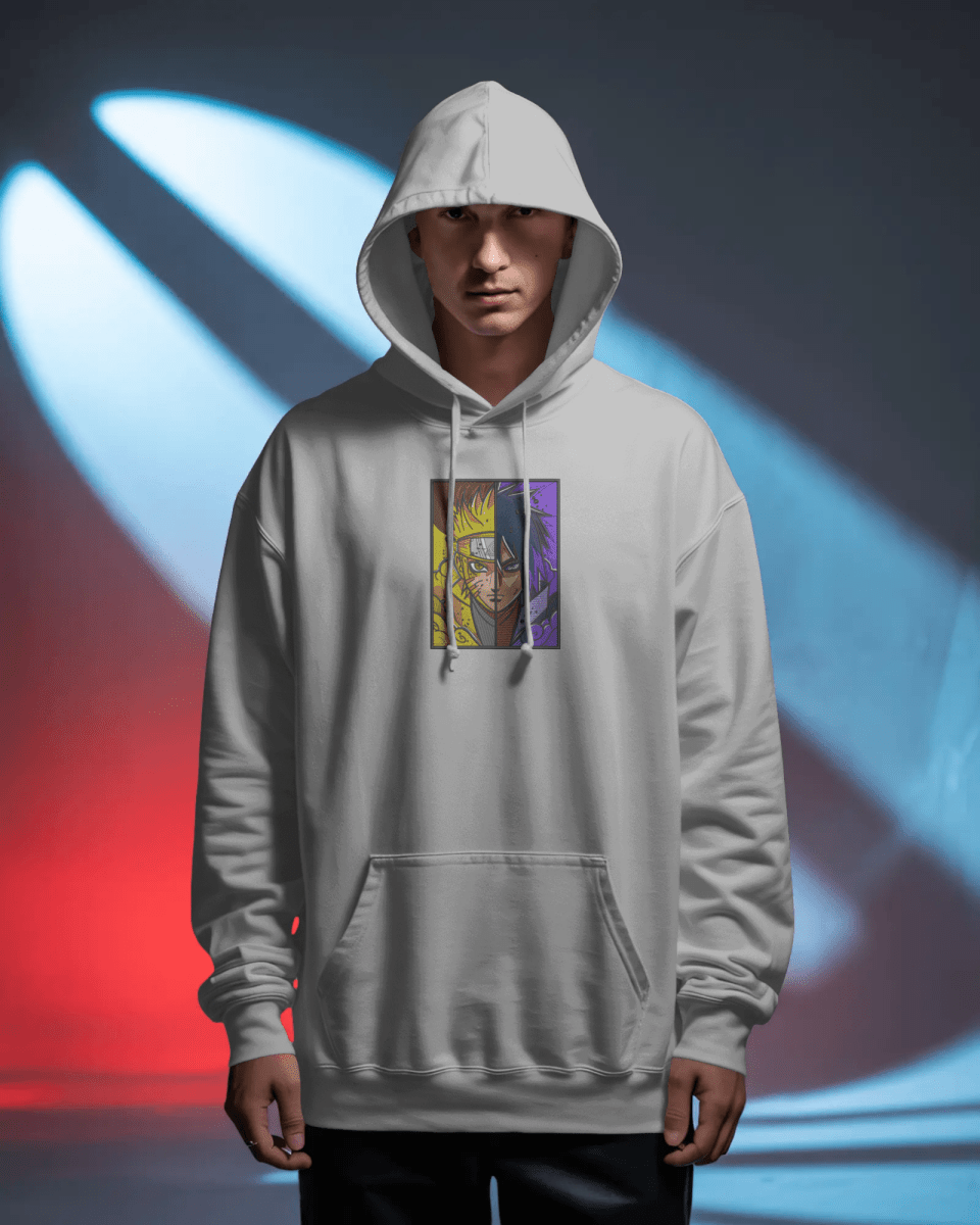 Hoodie Naruto Uzumaki and Sasuke Uchiha Embroidered Design - TM SignatureHoodie Naruto Uzumaki and Sasuke Uchiha Embroidered DesignHoodieTM SignatureSilverXSCotton