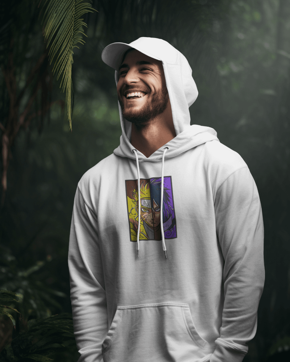 Hoodie Naruto Uzumaki and Sasuke Uchiha Embroidered Design - TM SignatureHoodie Naruto Uzumaki and Sasuke Uchiha Embroidered DesignHoodieTM SignatureWhiteXSCotton