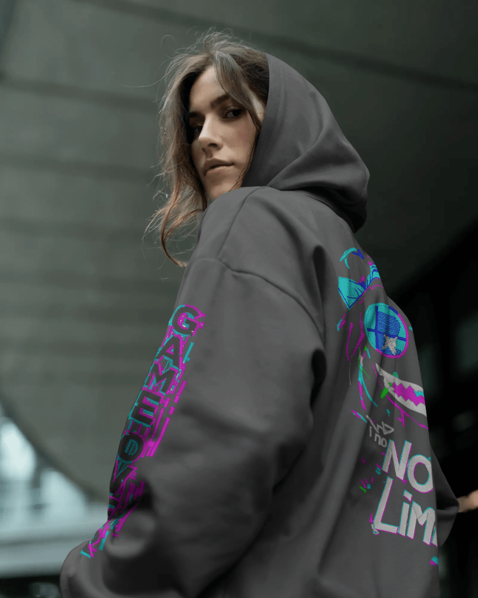 Hoodie "No Limit 2" - Glitch Collection - TM SignatureHoodie "No Limit 2" - Glitch CollectionHoodieTM SignatureDark GrayXSCotton