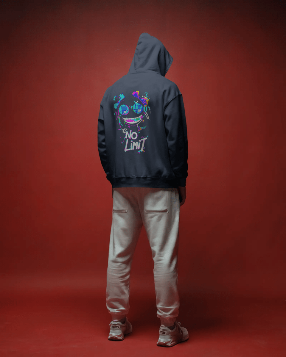Hoodie "No Limit 2" - Glitch Collection - TM SignatureHoodie "No Limit 2" - Glitch CollectionHoodieTM SignatureNavy BlueXSCotton