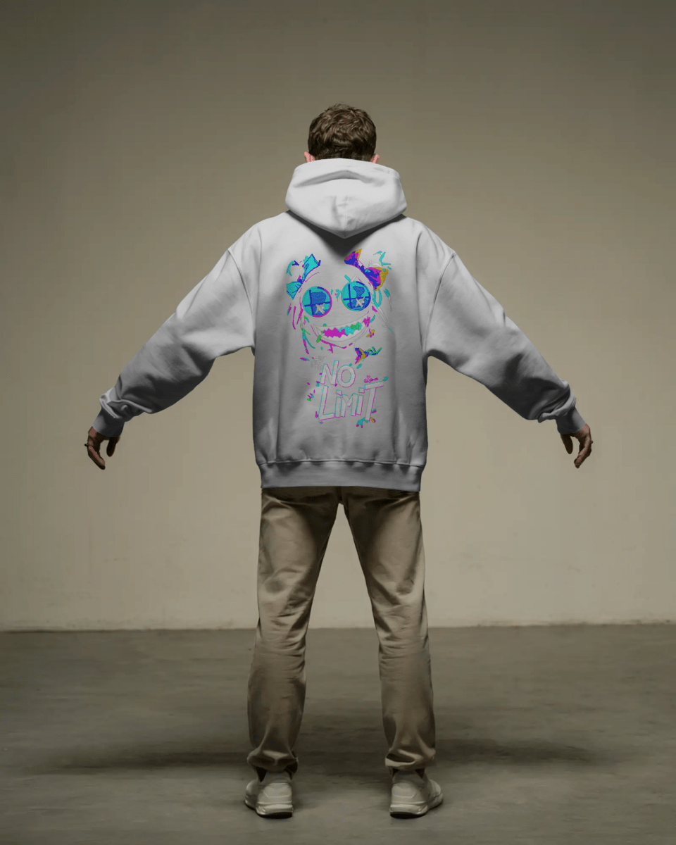 Hoodie "No Limit 2" - Glitch Collection - TM SignatureHoodie "No Limit 2" - Glitch CollectionHoodieTM SignatureSilverXSCotton