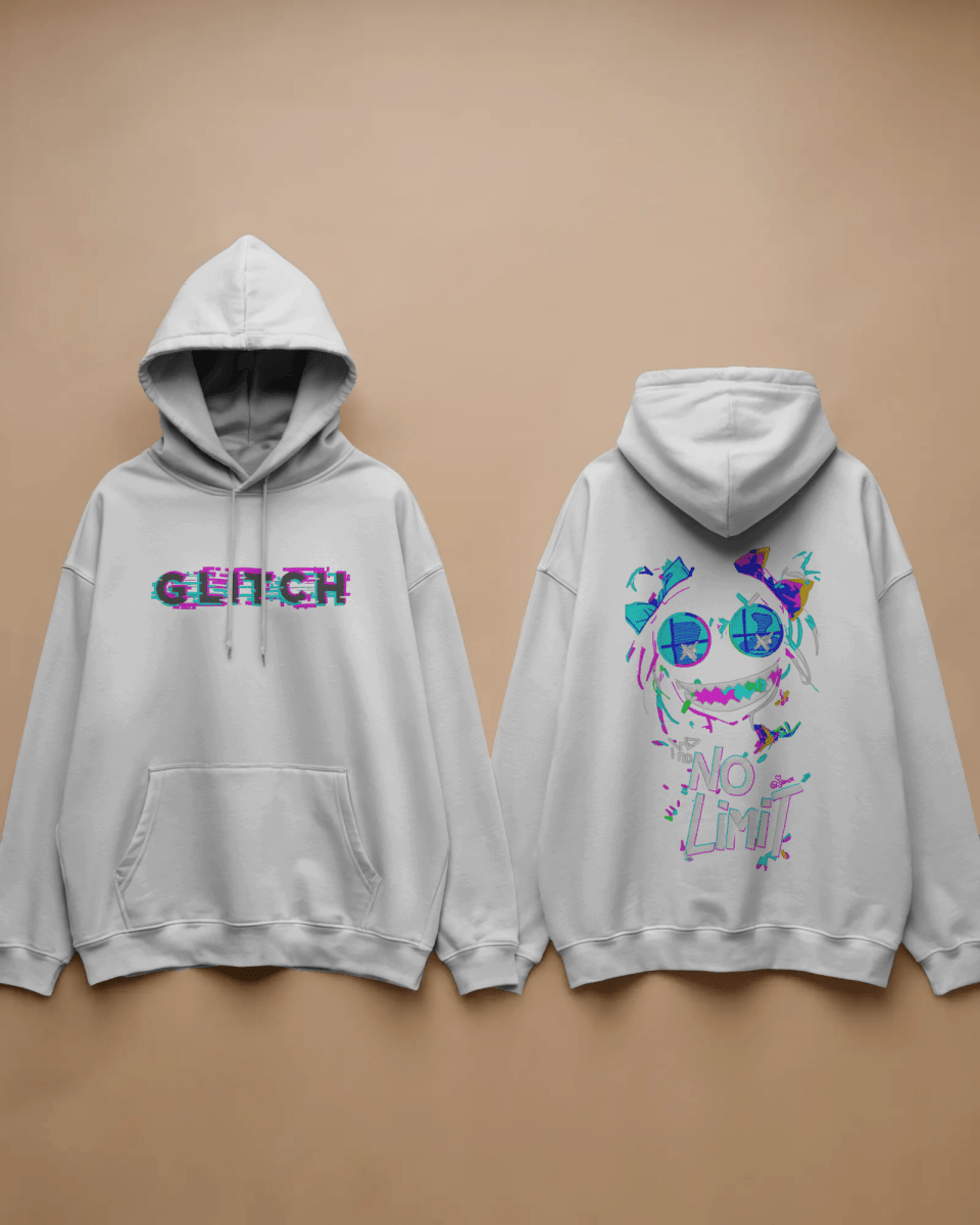 Hoodie "No Limit 2" - Glitch Collection - TM SignatureHoodie "No Limit 2" - Glitch CollectionHoodieTM SignatureWhiteXSCotton