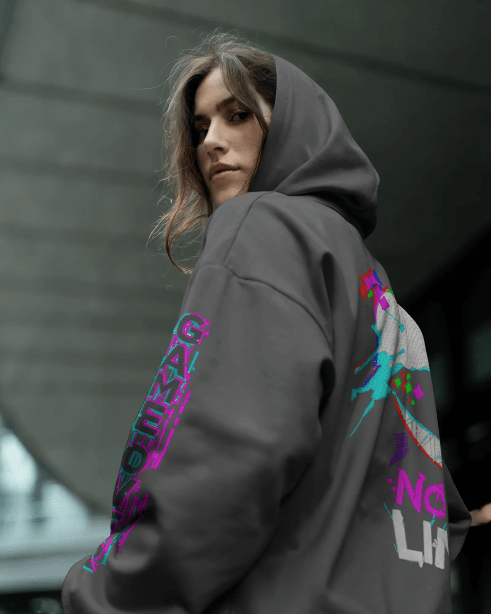 Hoodie "No Limit" - Glitch Collection - TM SignatureHoodie "No Limit" - Glitch CollectionHoodieTM SignatureDark GrayXSCotton